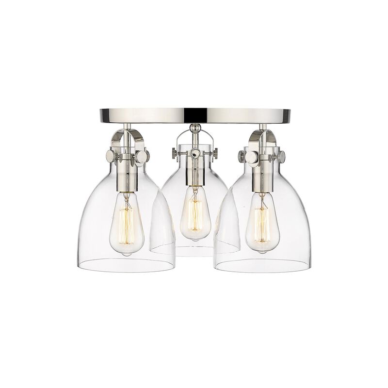 Bruno Marashlian Newton Bell 19 Inch 3 Light Flush Mount by Innovations Lighting