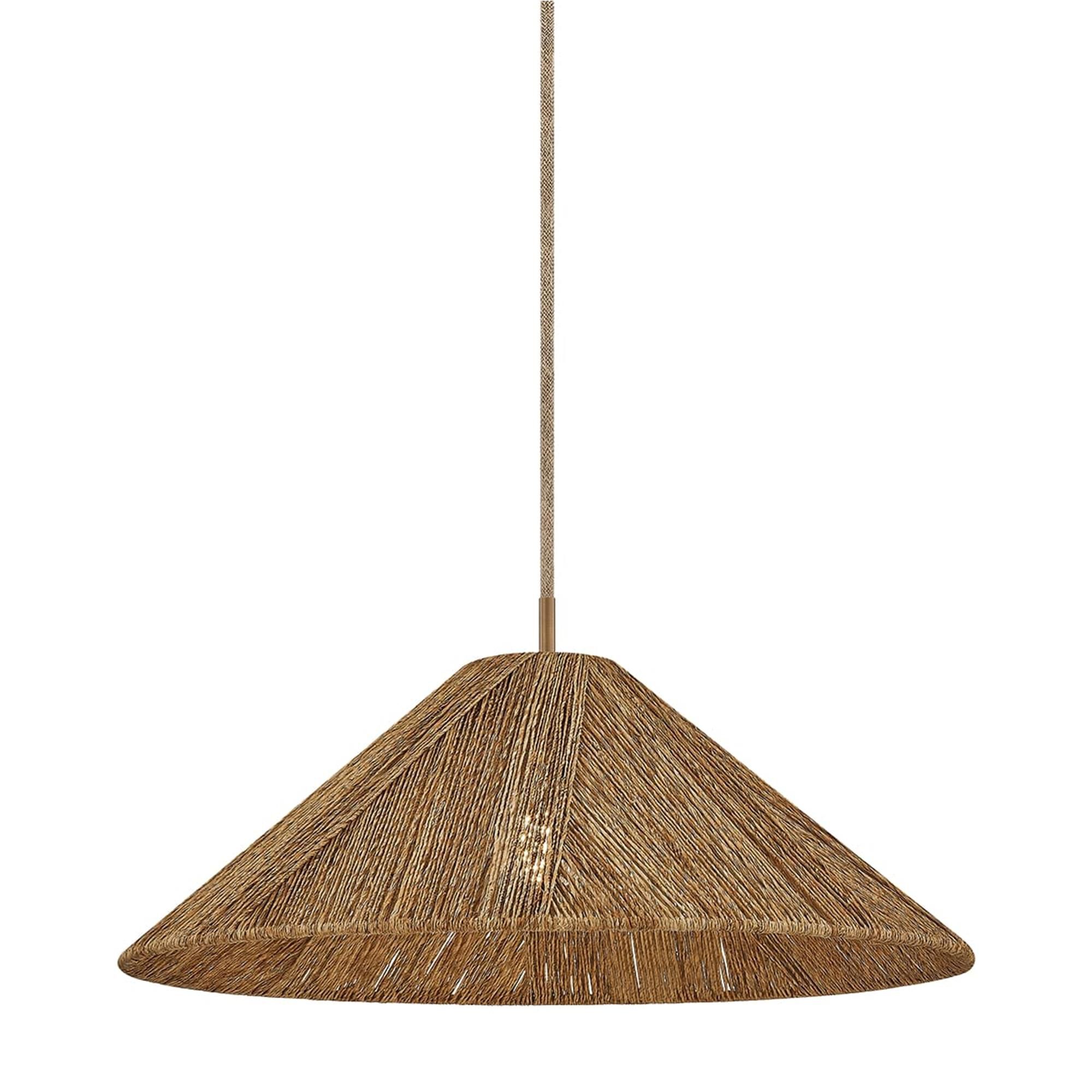 Shown in Patina Brass finish and Natural String shade