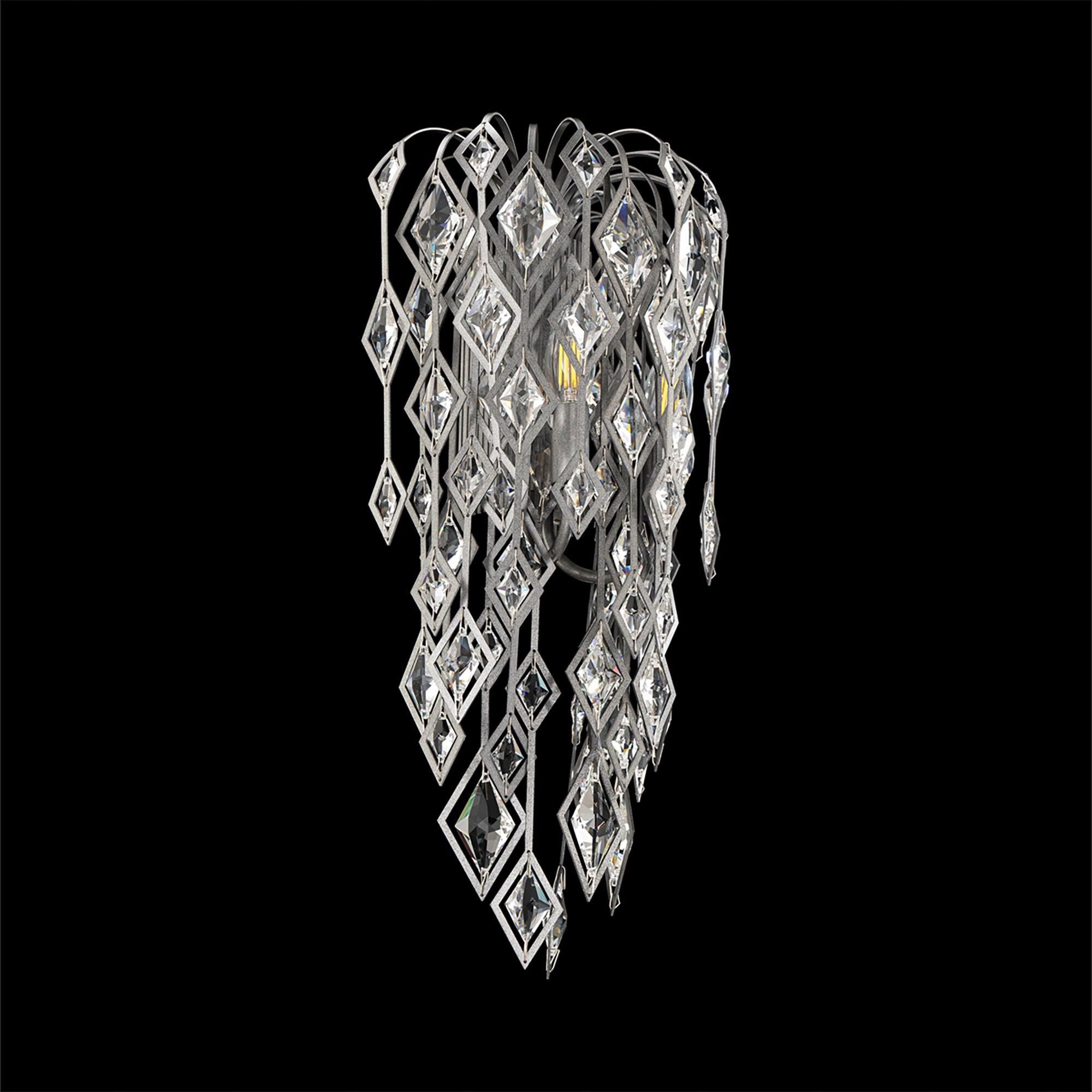 Shown in Antique Pewter finish and Clear Optic crystal