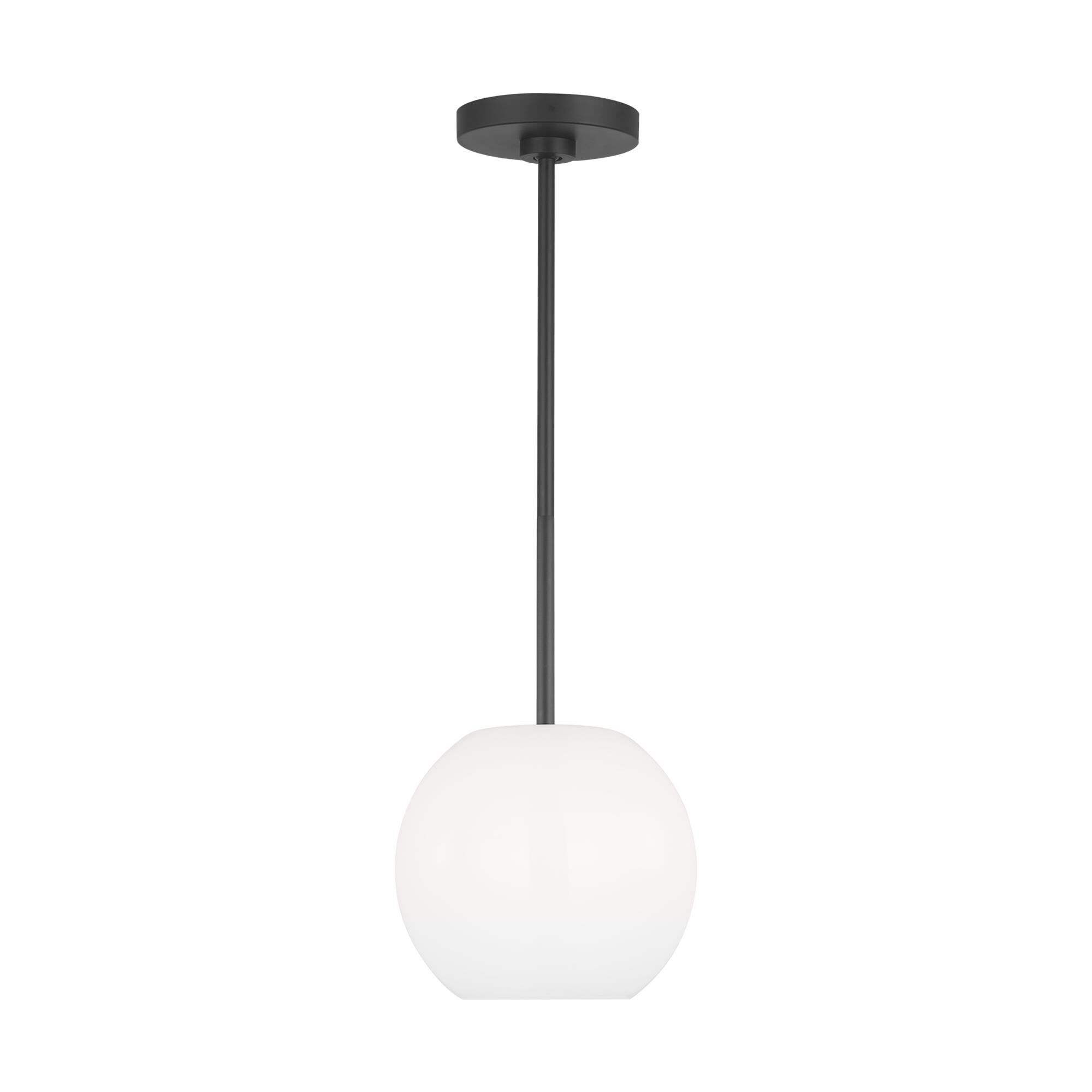 Shown in Midnight Black finish and Clear Outside / Painted White Inside Glass shade