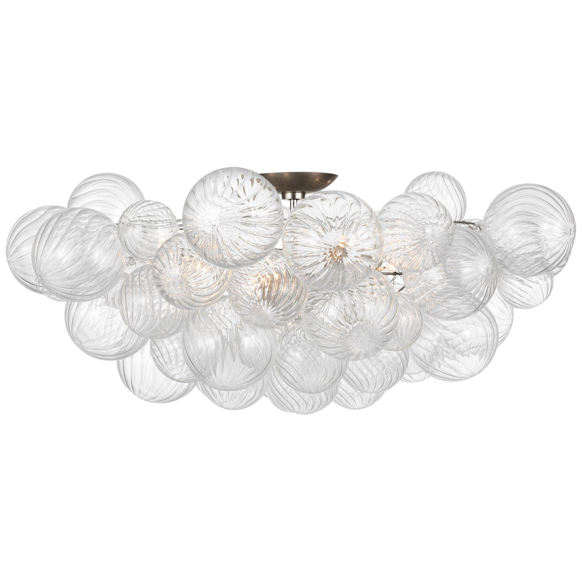 Shown in Burnished Silver Leaf finish and Clear glass