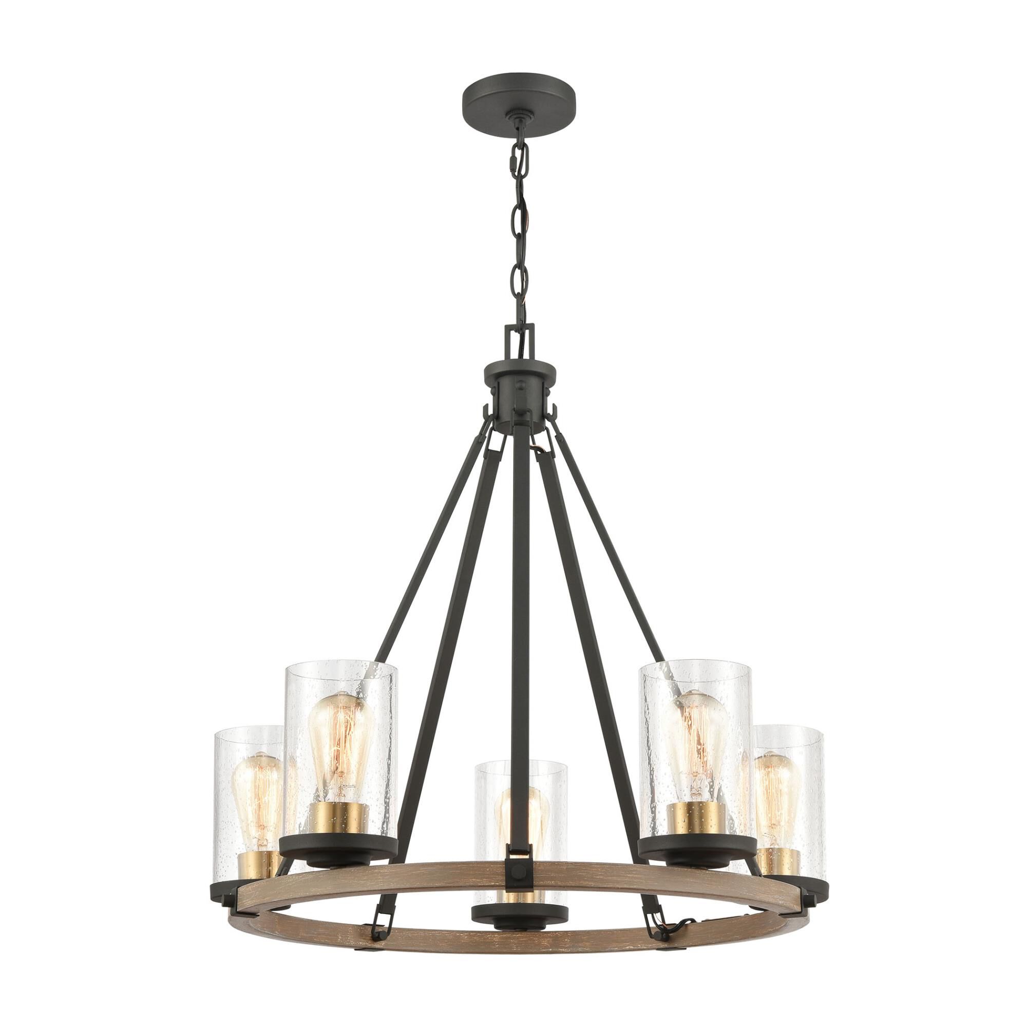 Geringer 25 Inch 5 Light Chandelier by ELK Lighting