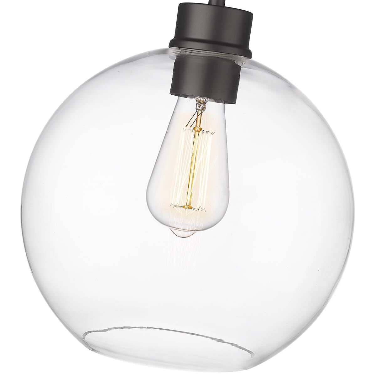 Shown in Powder Coat Black finish and Clear glass