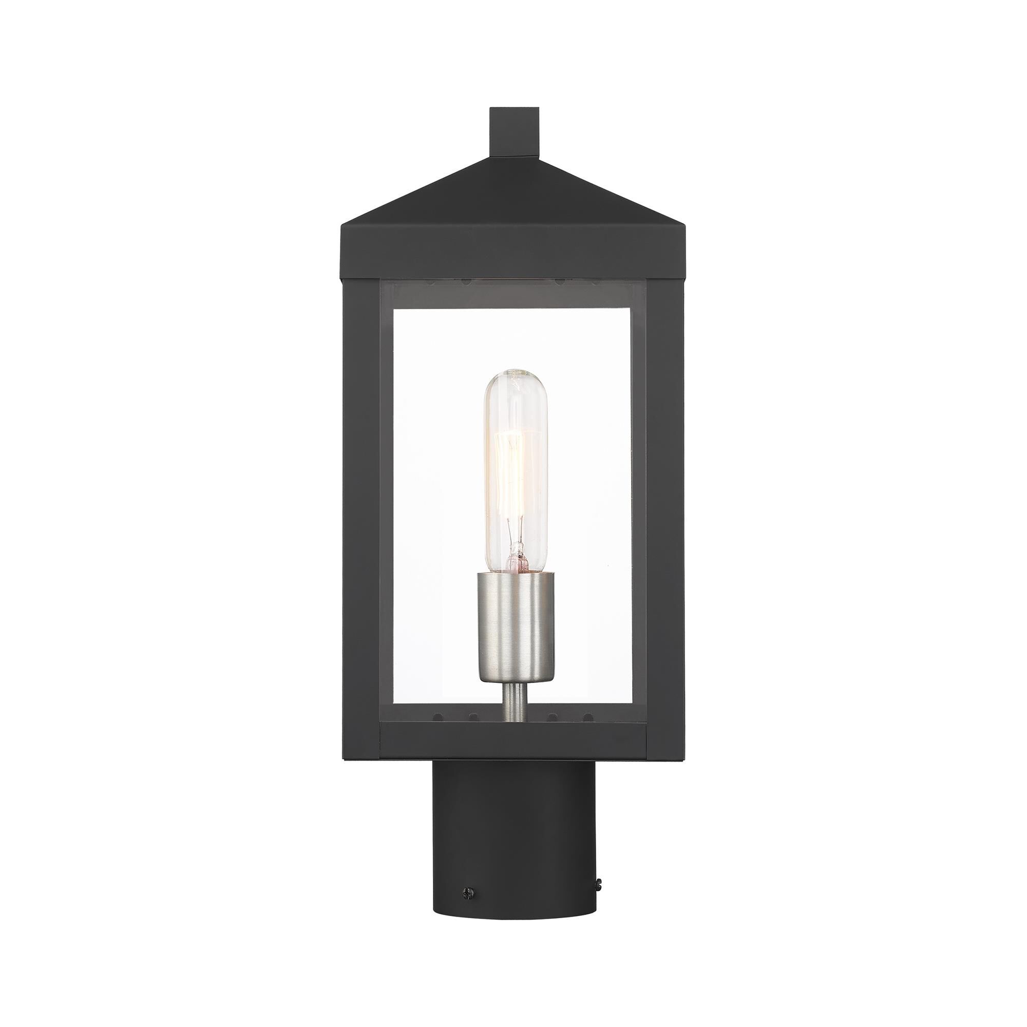 Shown in Black With Brushed Nickel Cluster finish and Clear glass and Clear Glass shade