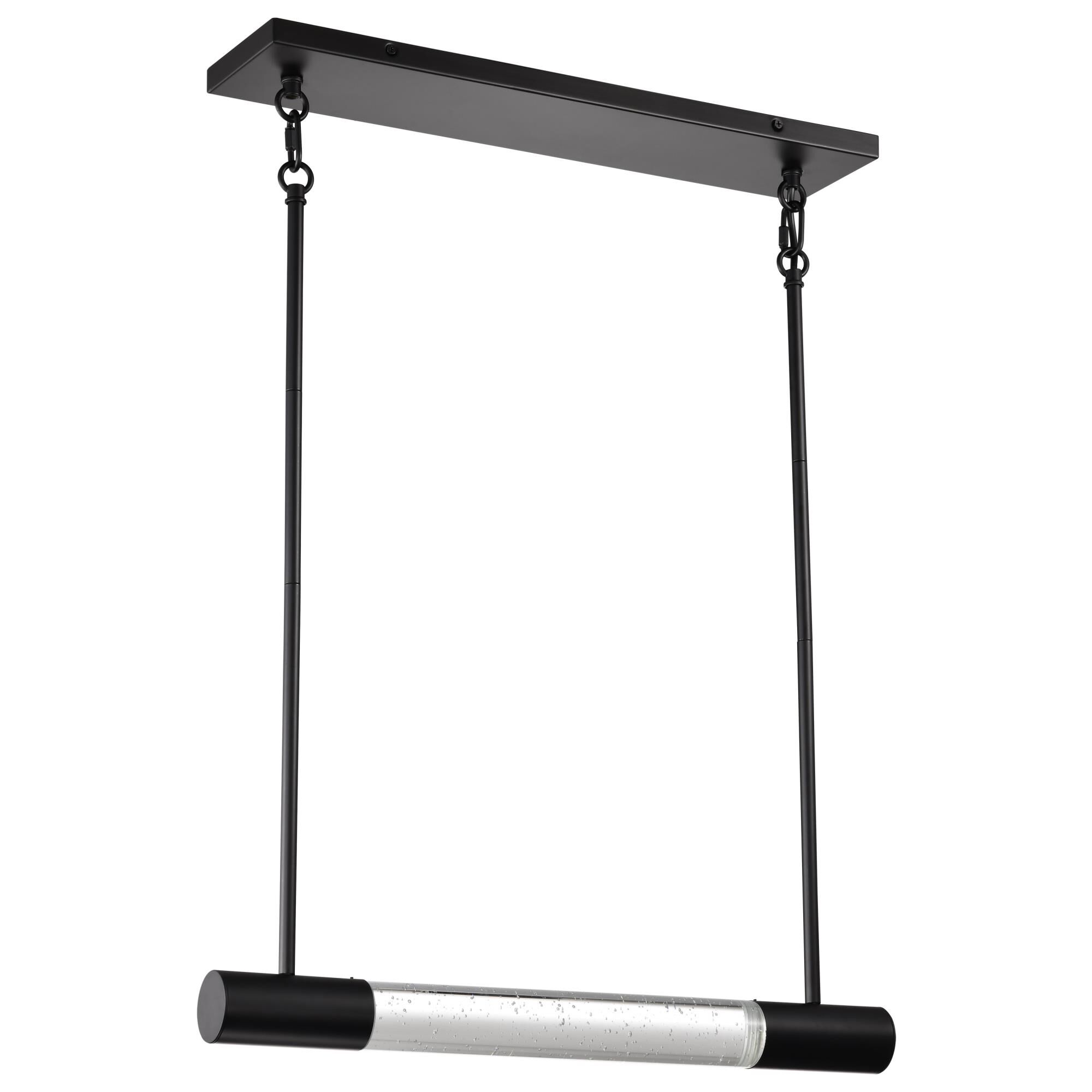 Shown in Matte Black finish and K9 Bubble Crystal glass