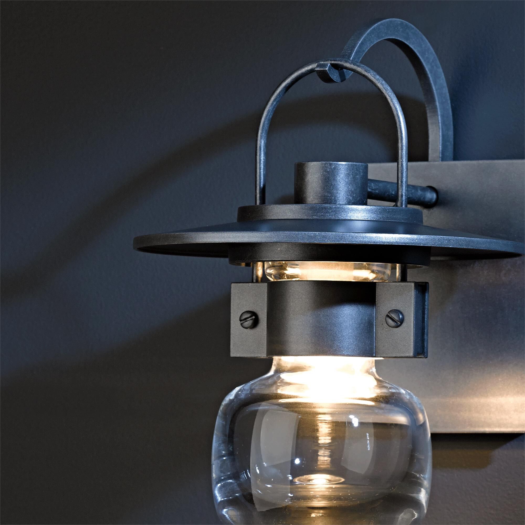 Shown in Coastal Burnished Steel finish and Clear  glass