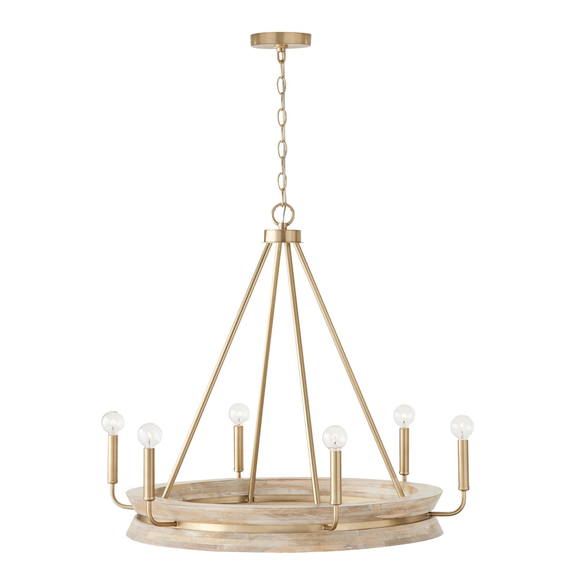 Shown in White Wash and Matte Brass finish