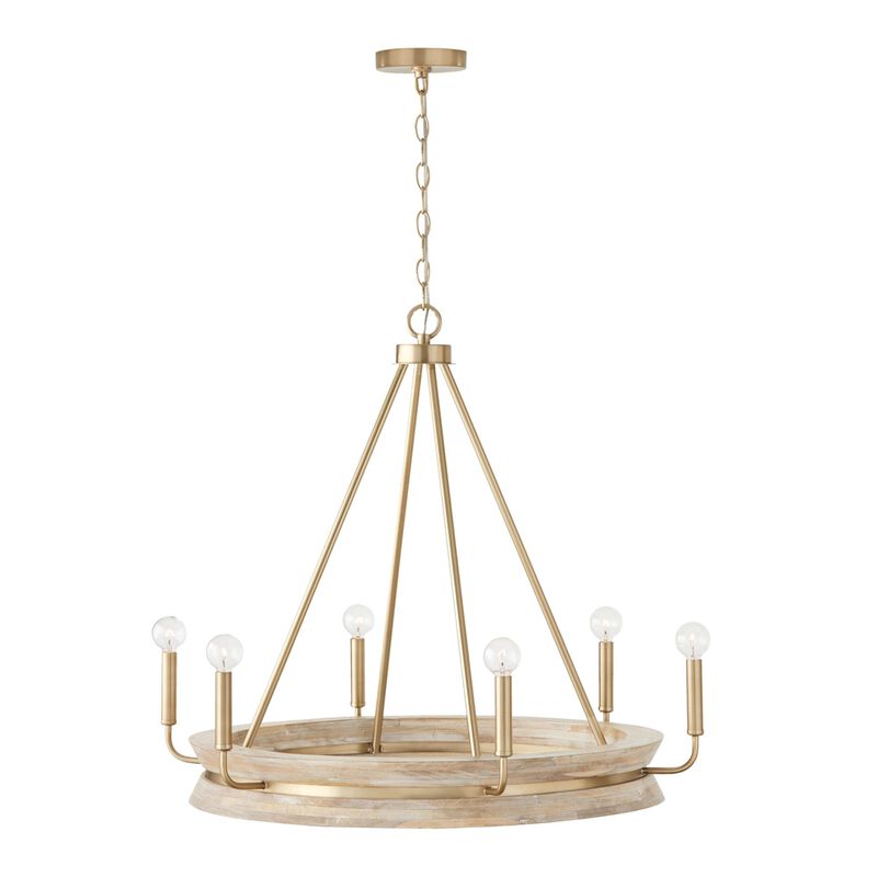 Finn 31 Inch 6 Light Chandelier by Capital Lighting Fixture Company