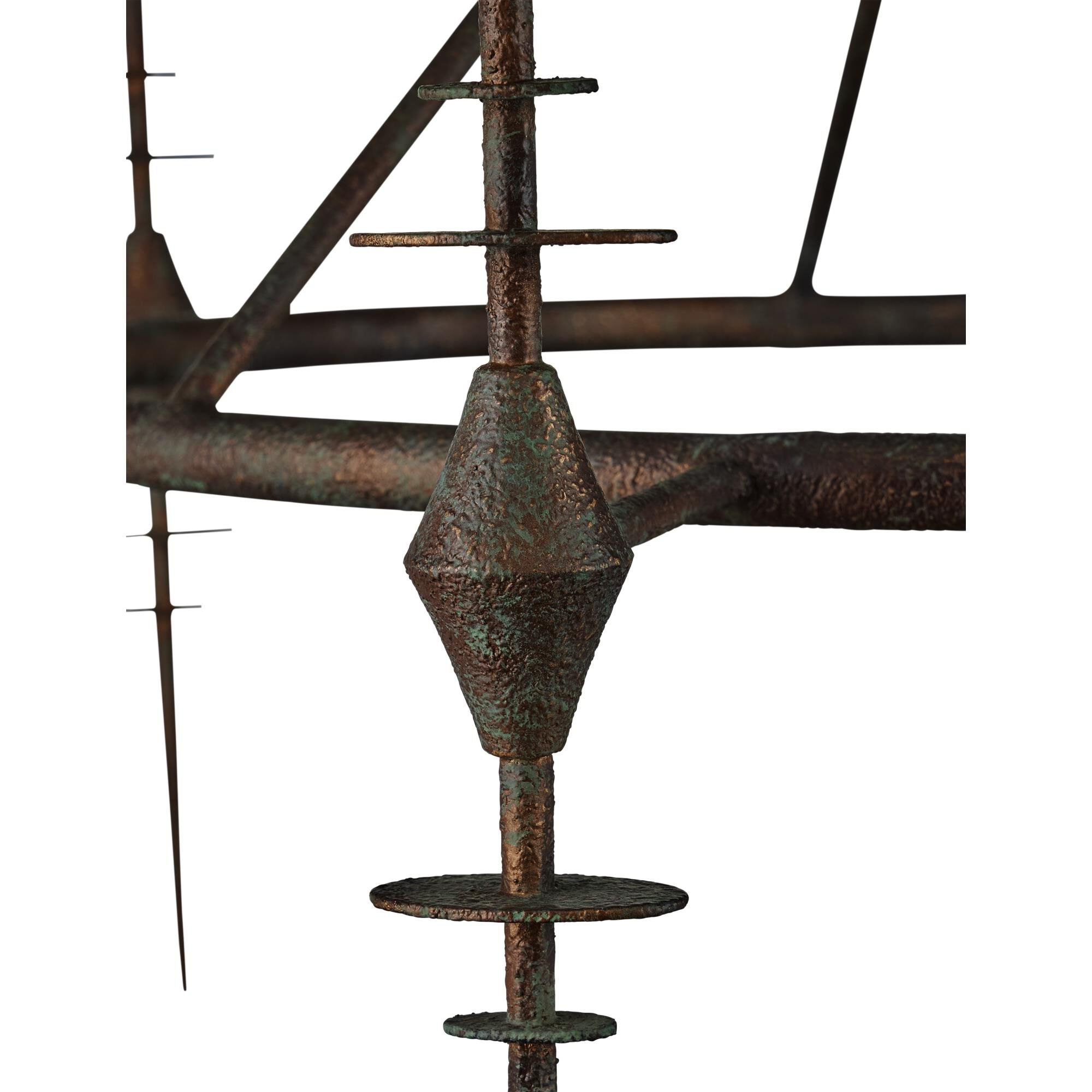 Shown in Verde Bronze and Contemporary Gold finish and Metal Verdi Bronze/Painted Contemporary shade