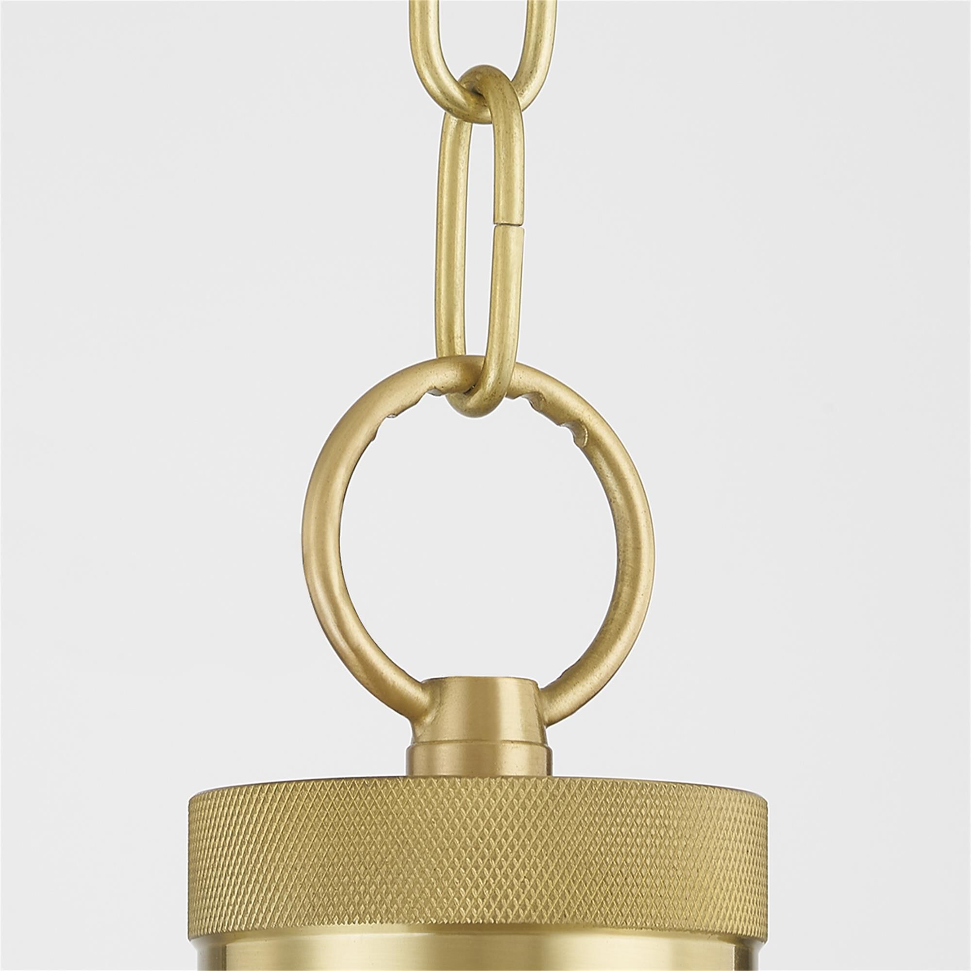 Shown in Aged Brass finish and Opal Glossy glass