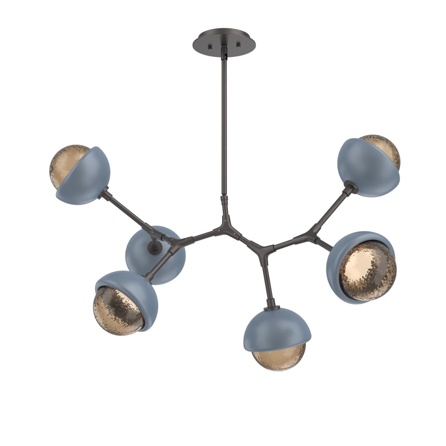 Shown in Graphite finish and Bronze glass and Poppy Blue accent