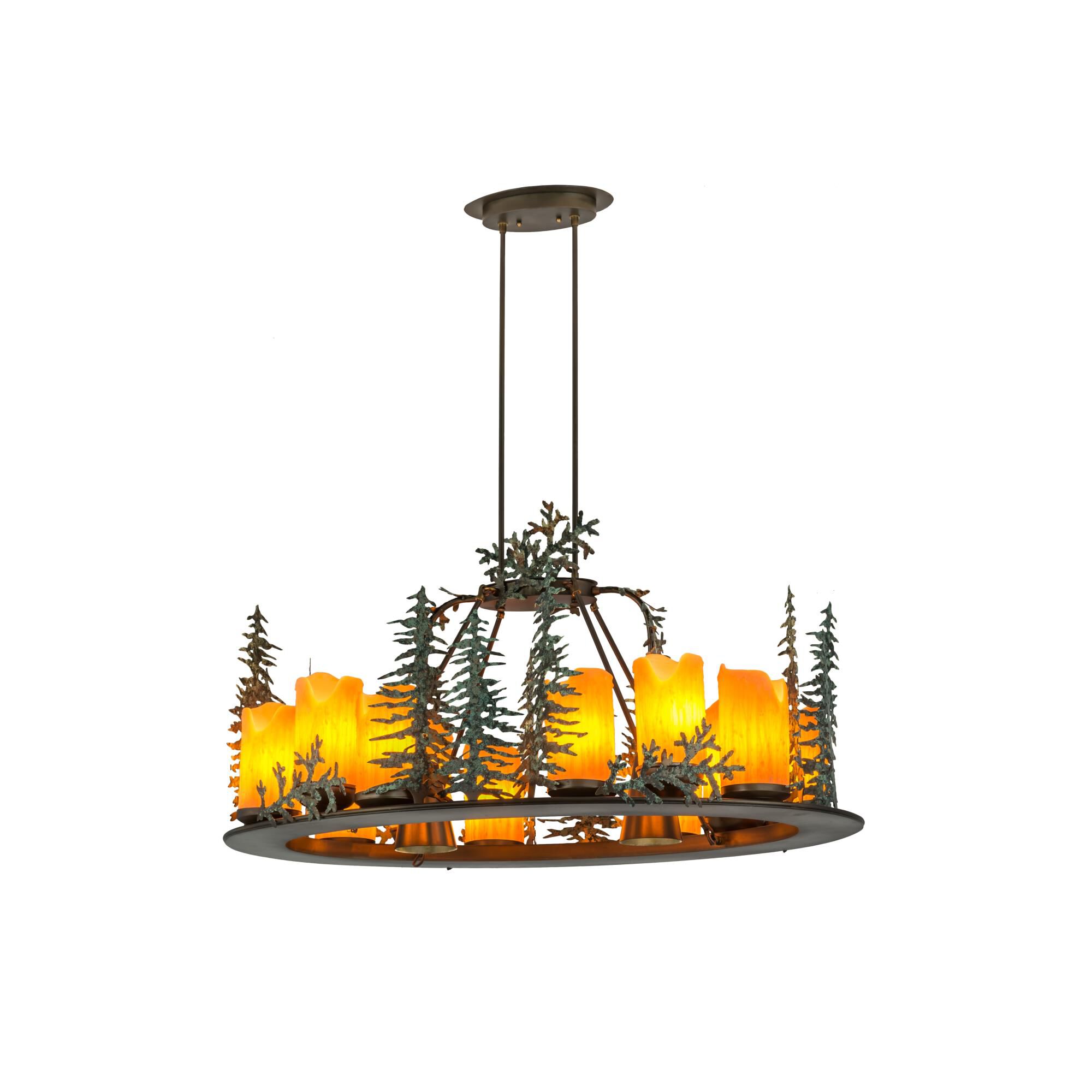 42 Inch 12 Light Semi Flush Mount by Meyda Lighting