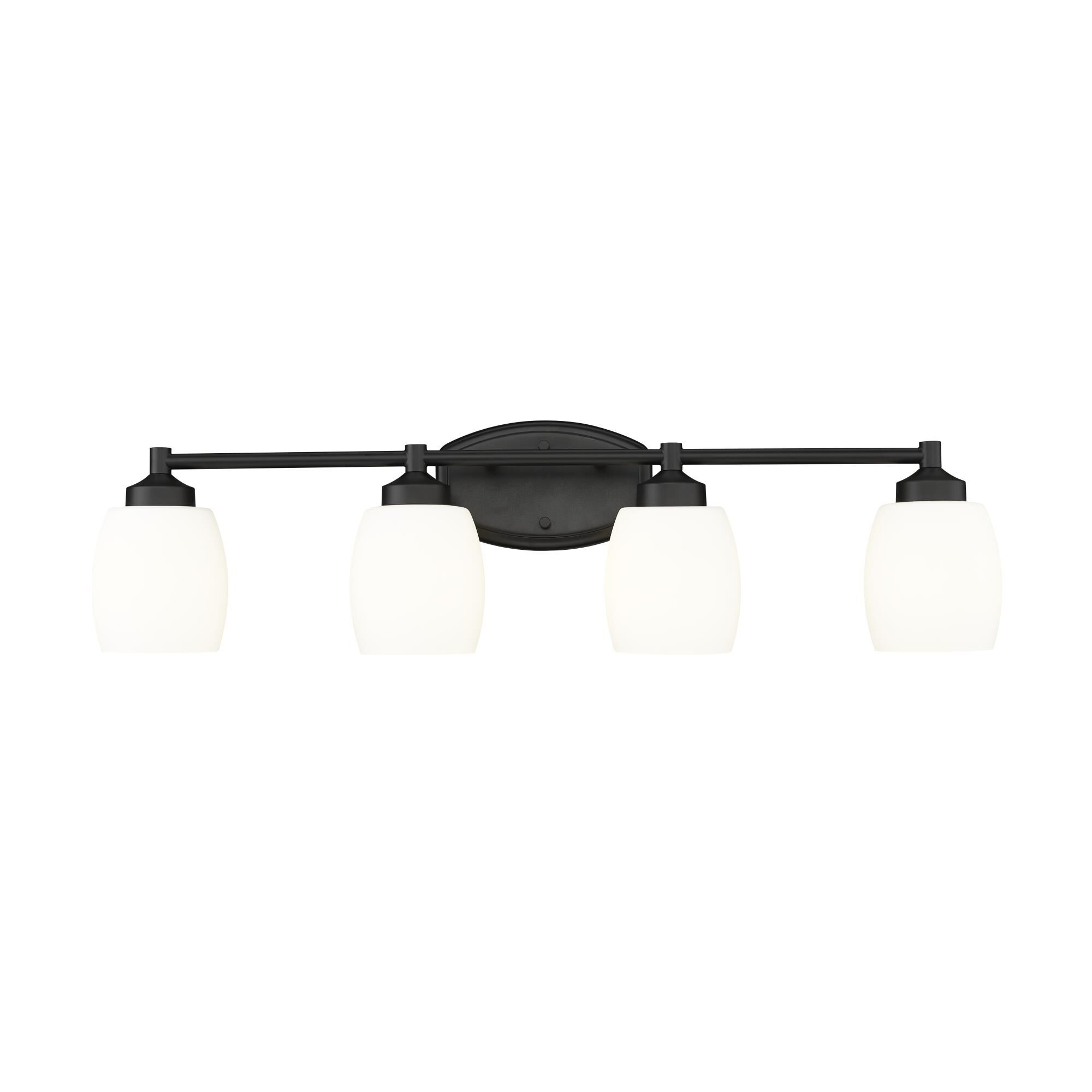 Shown in Matte Black finish and Matte Opal glass and Matte Opal shade