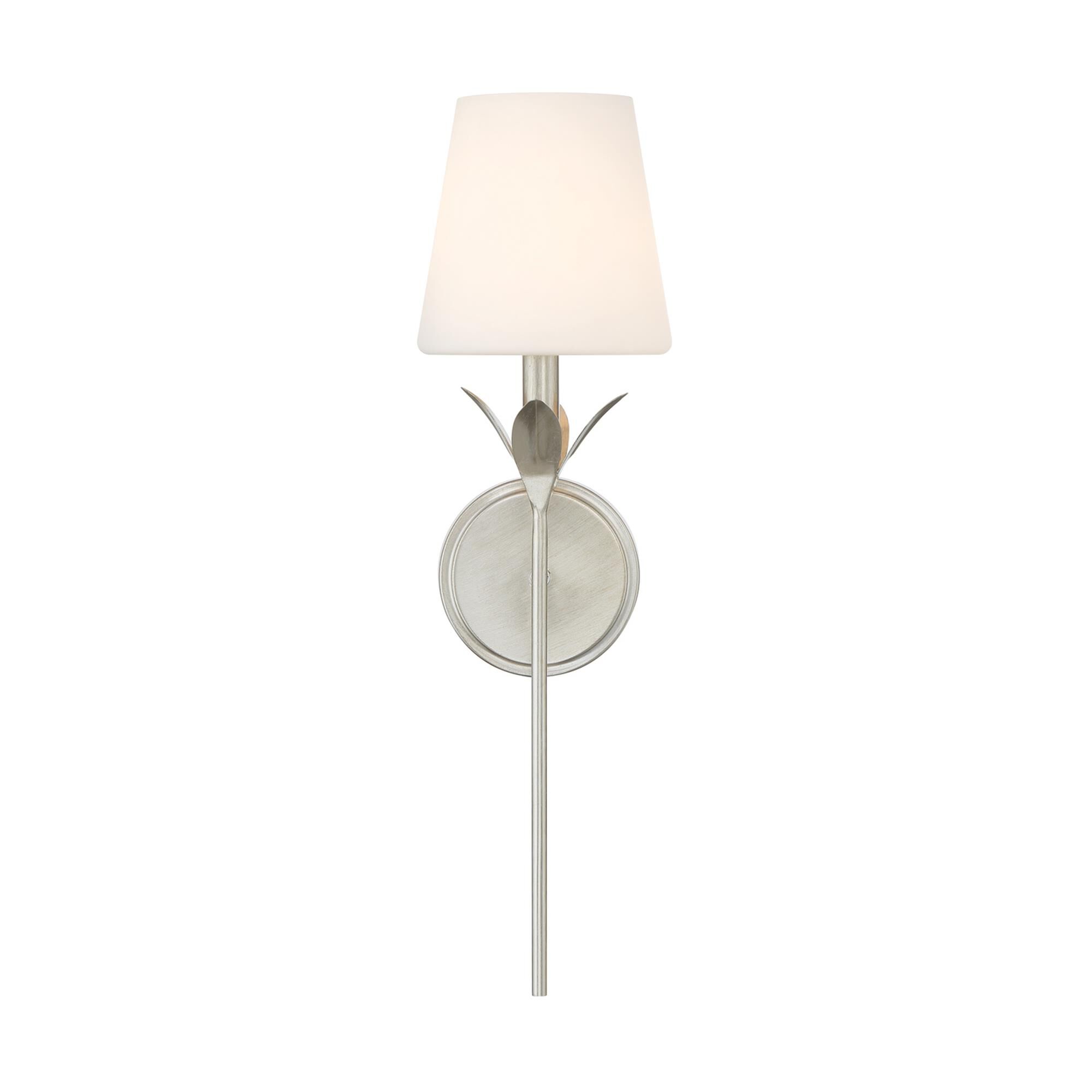 Shown in Antique Silver finish and Glass shade