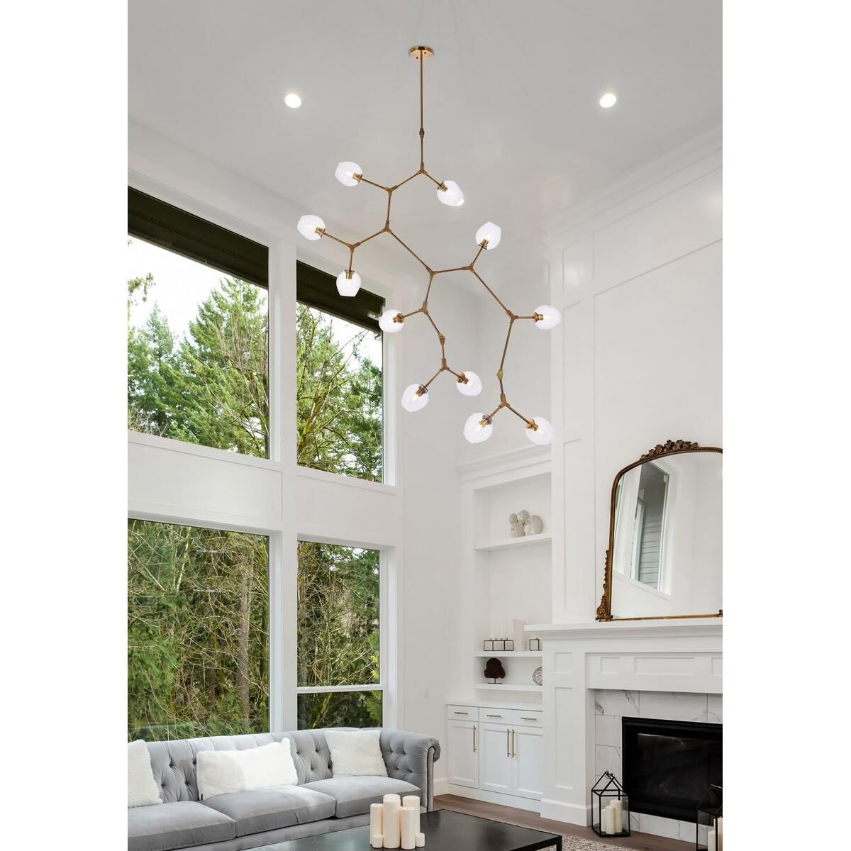 Cavoli 73 Inch 11 Light Mini Chandelier by Elegant Lighting