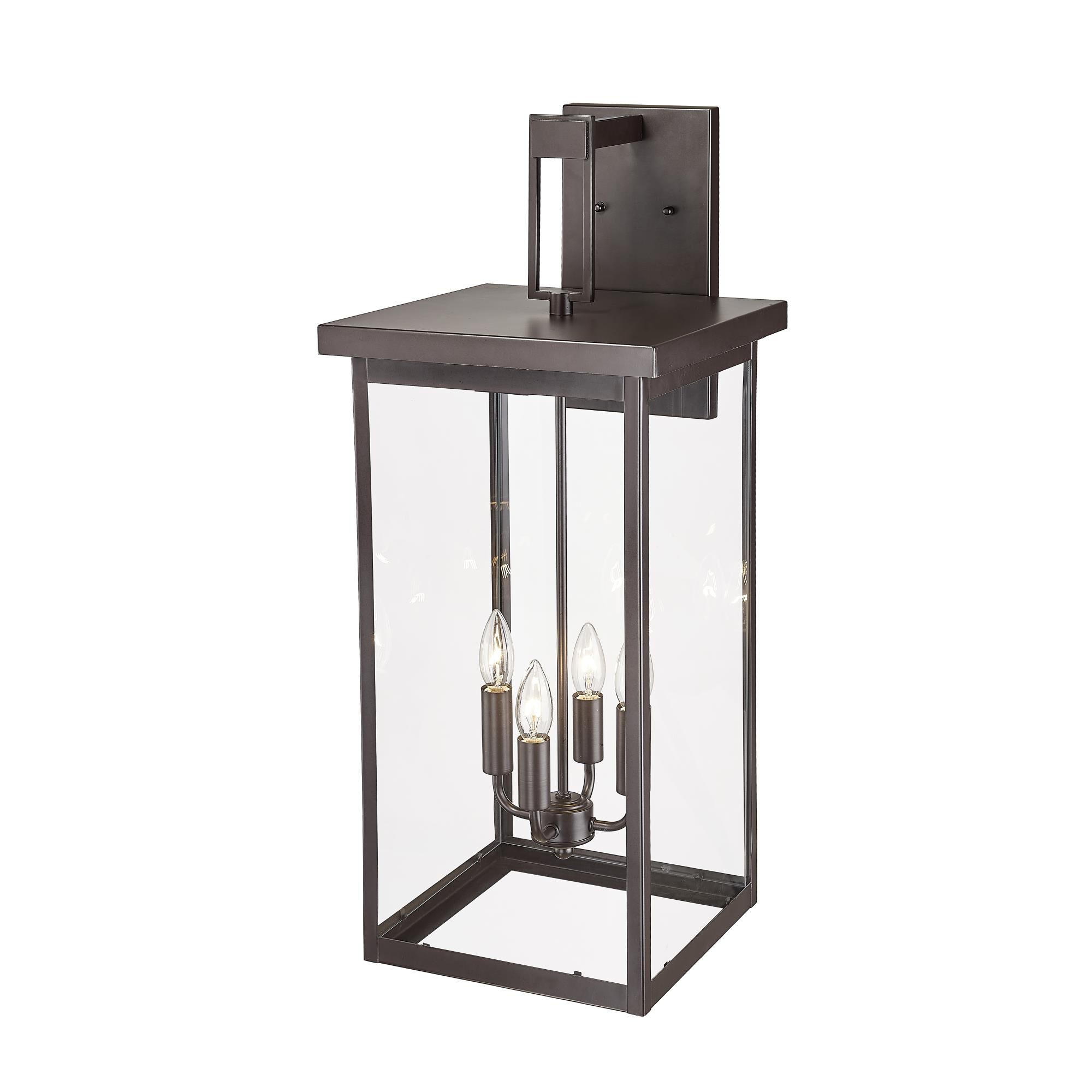 Shown in Powder Coated Bronze finish and Clear glass