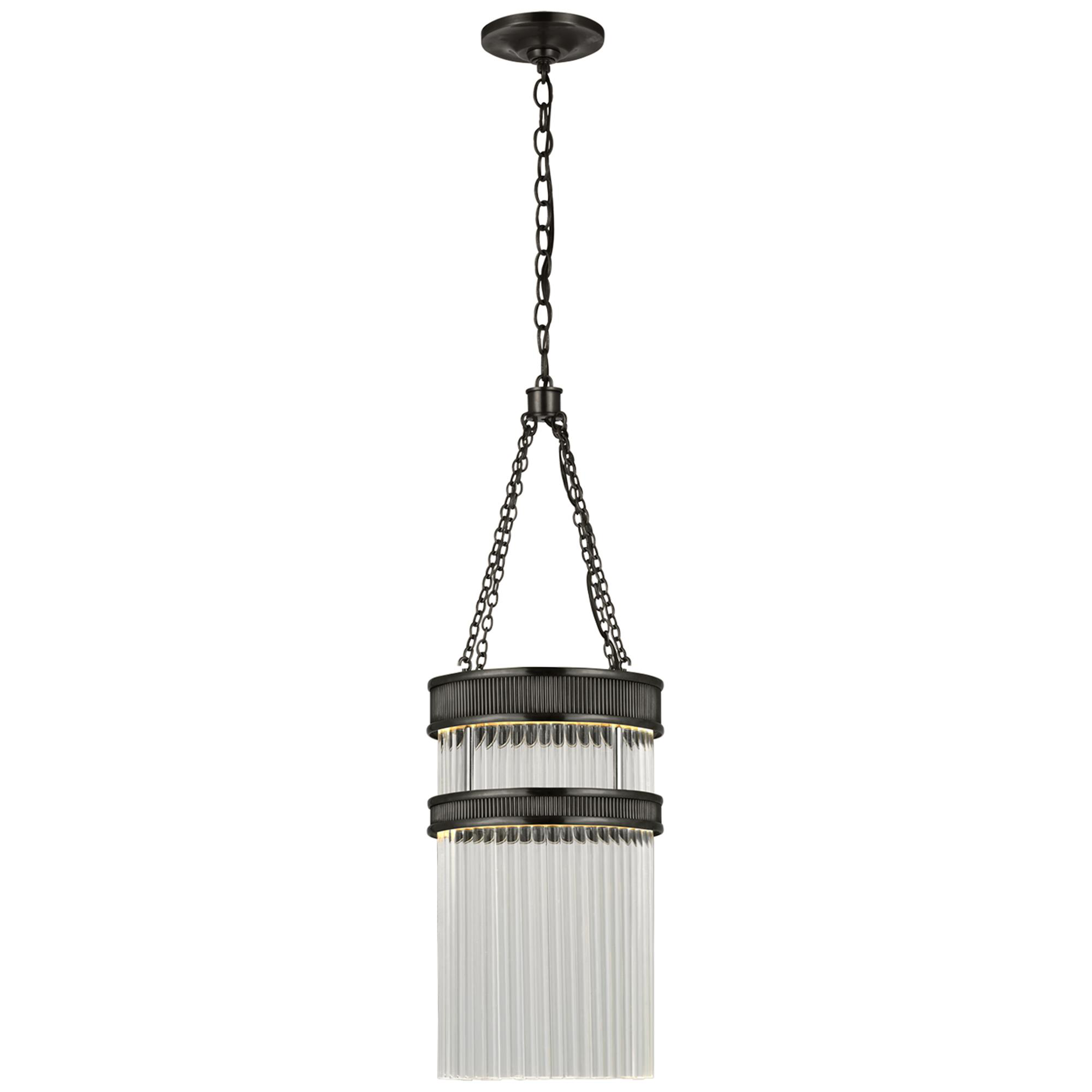 Shown in Bronze finish and Crystal Rods shade