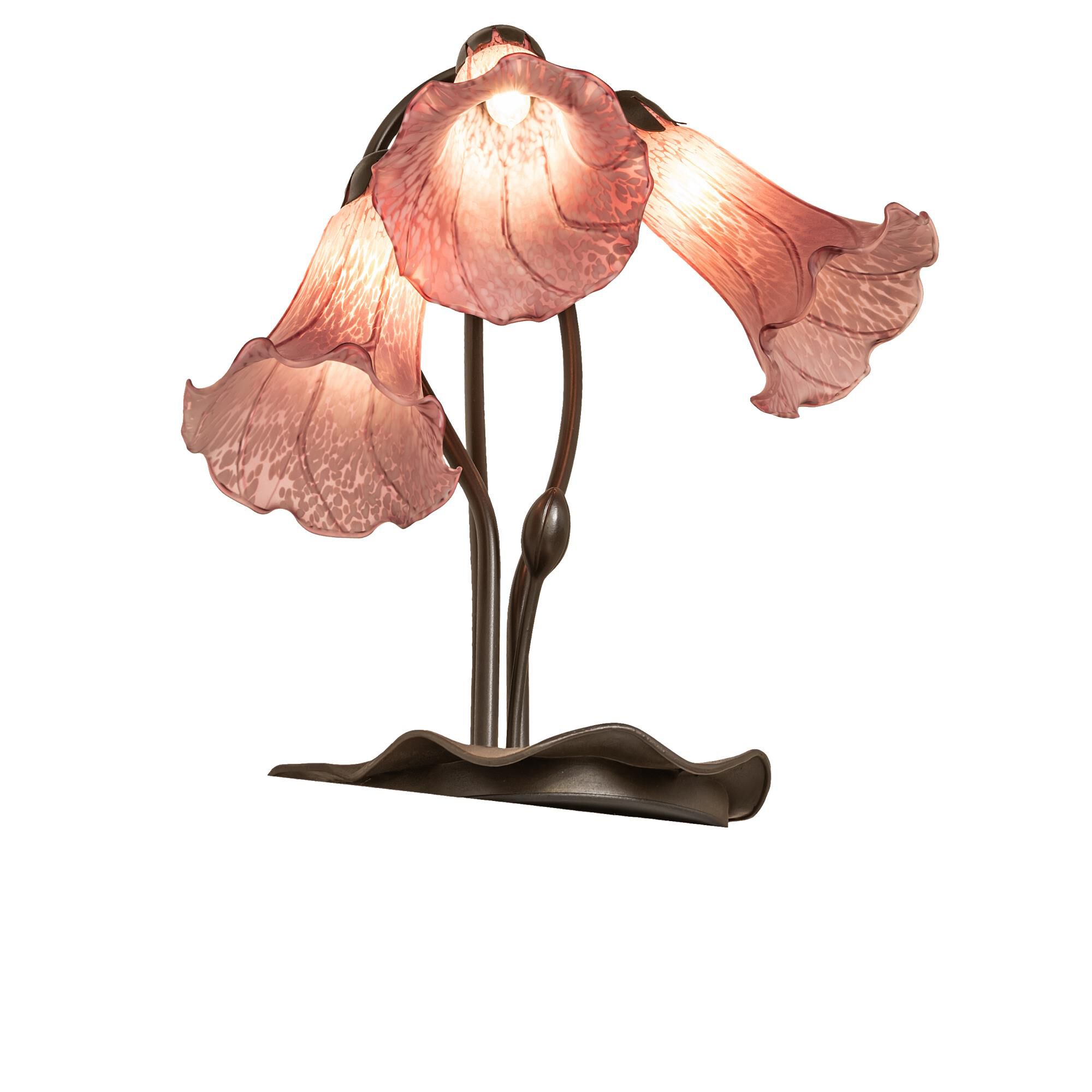Lavender Pond Lily 16 Inch Accent Lamp by Meyda Lighting