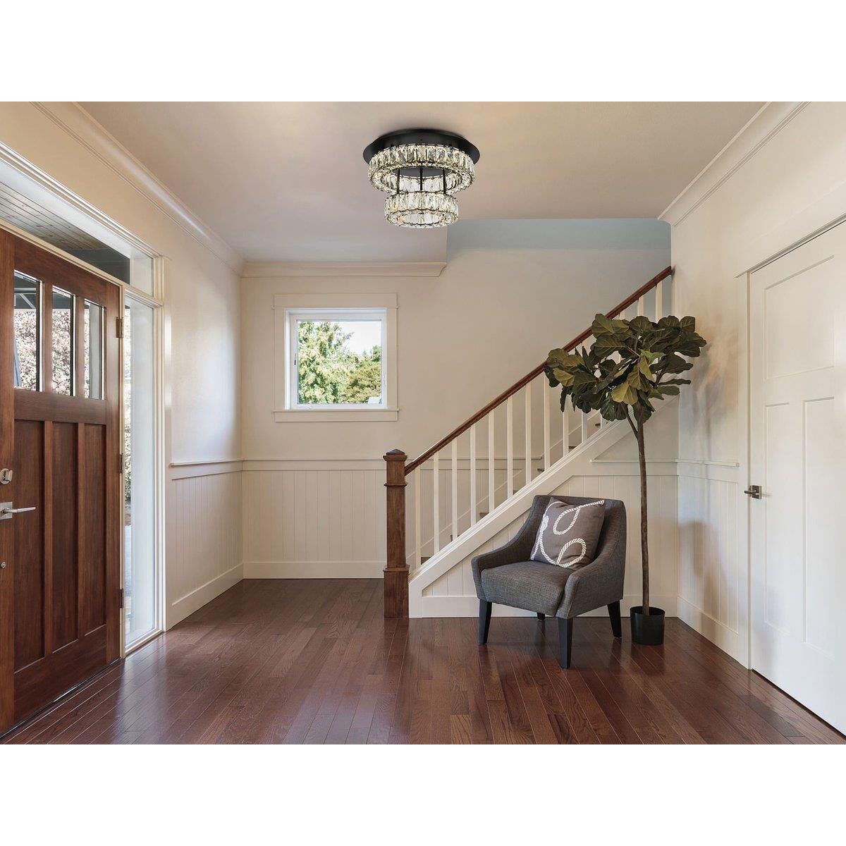 Monroe Semi Flush Mount by Elegant Lighting