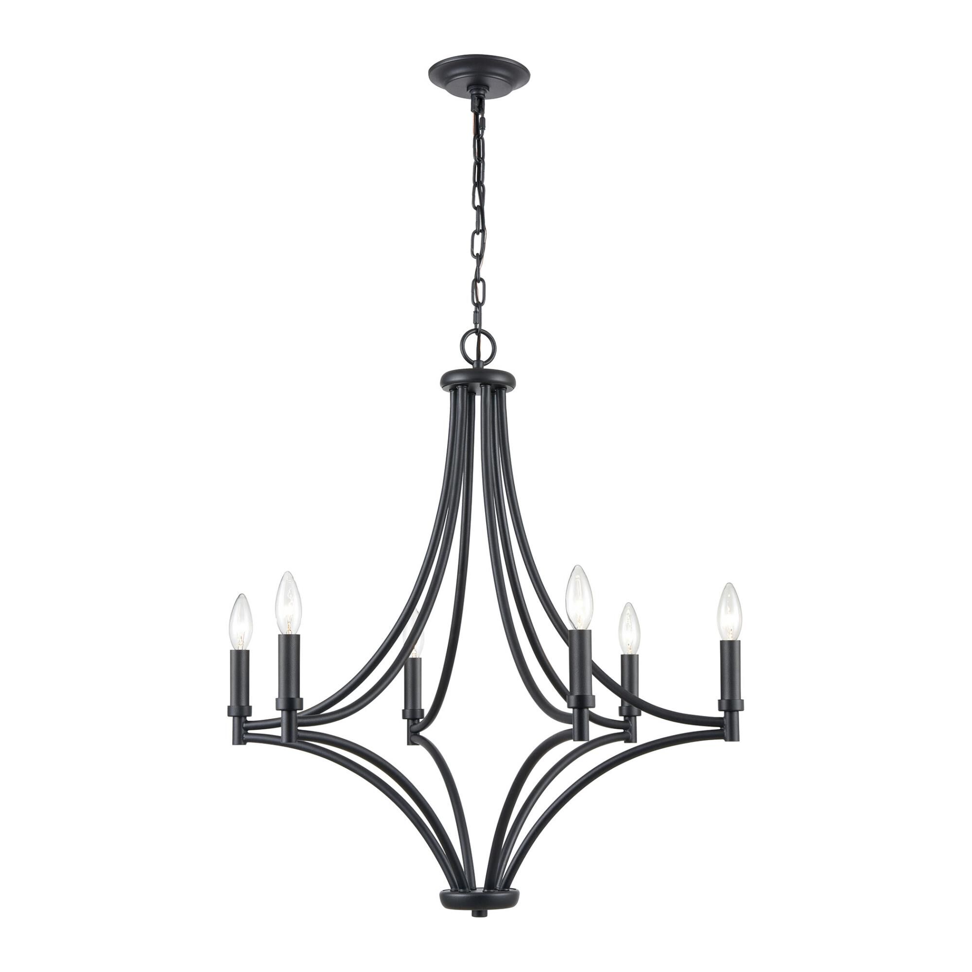Spanish Villa 26 Inch 6 Light Chandelier by ELK Lighting