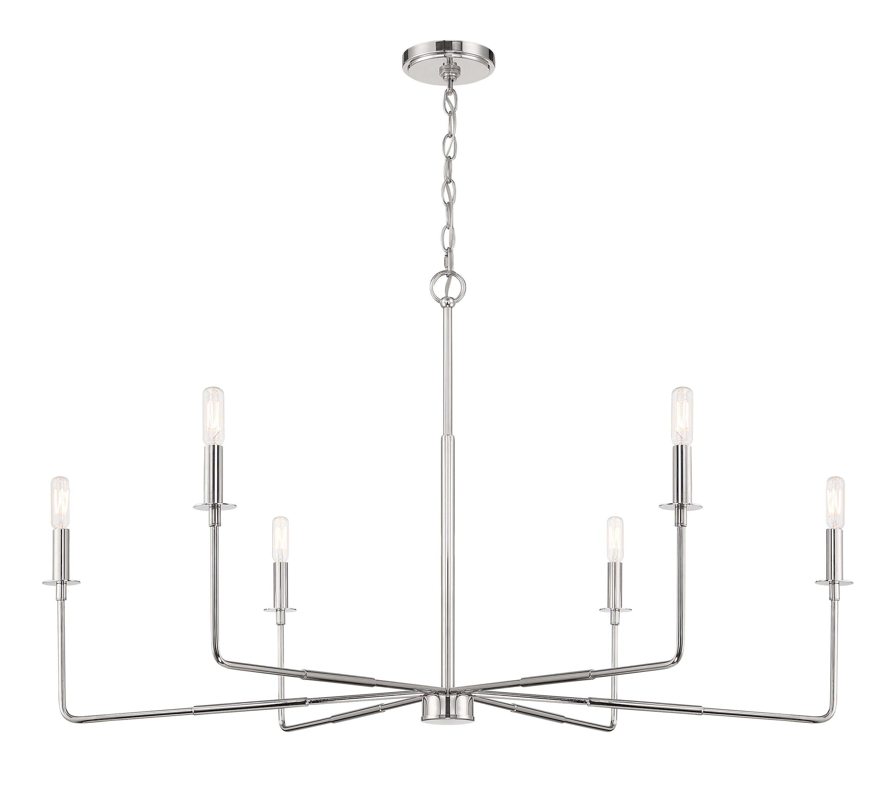 Salerno 42 Inch 6 Light Chandelier by Savoy House