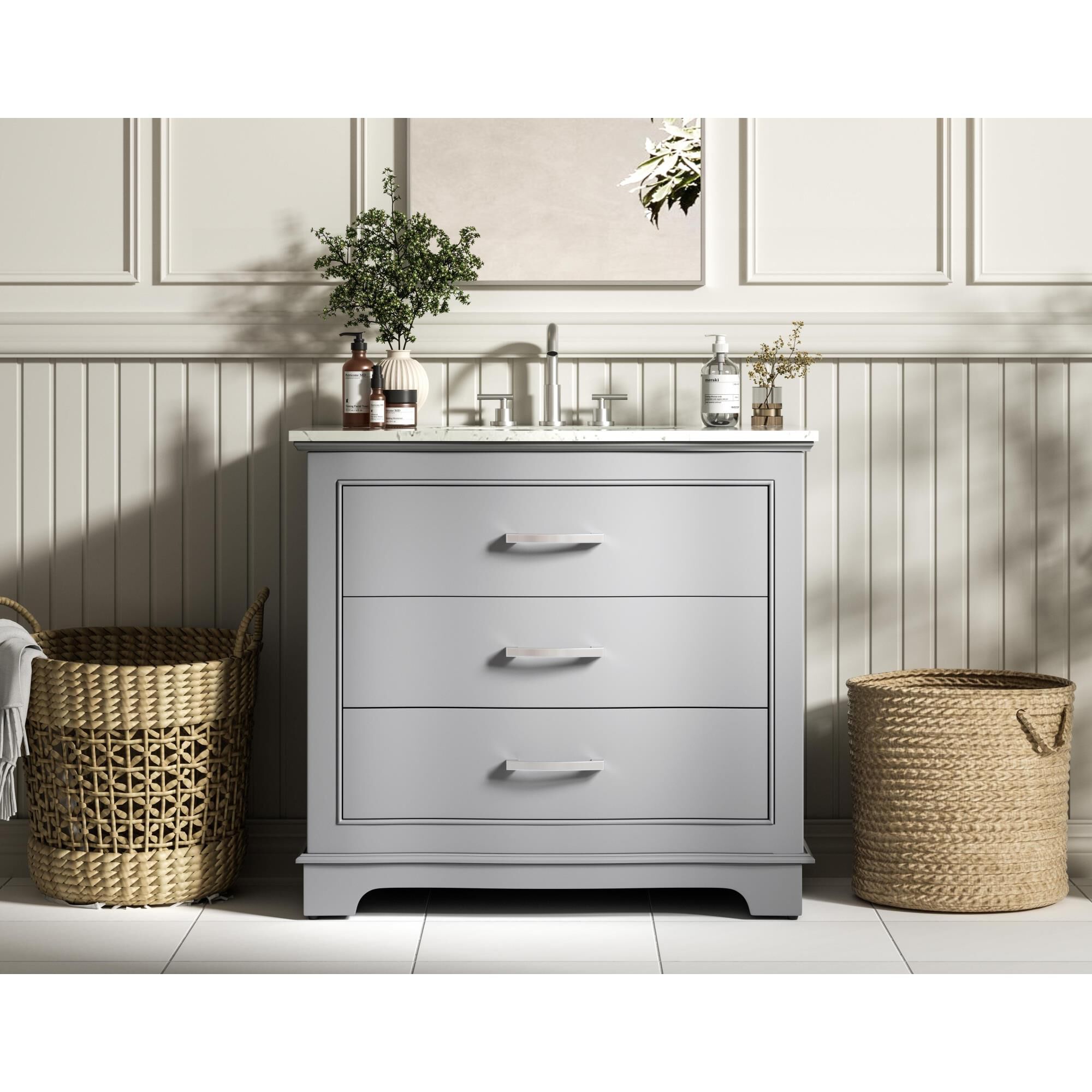 Shown in Grey finish