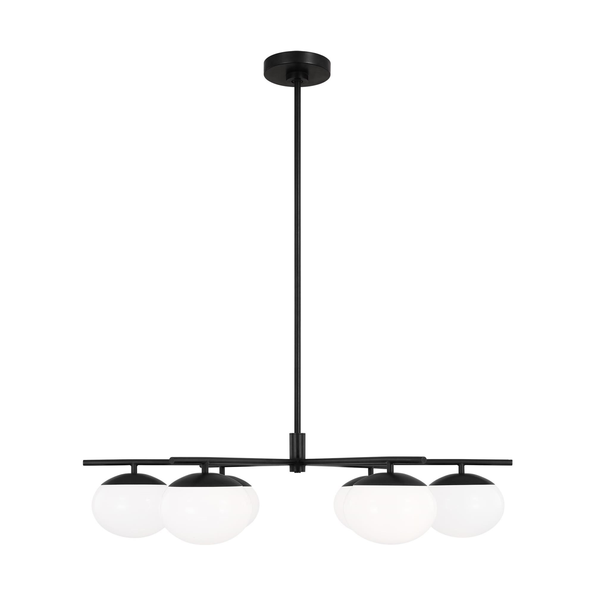 Shown in Aged Iron finish and Milk White Glass s shade