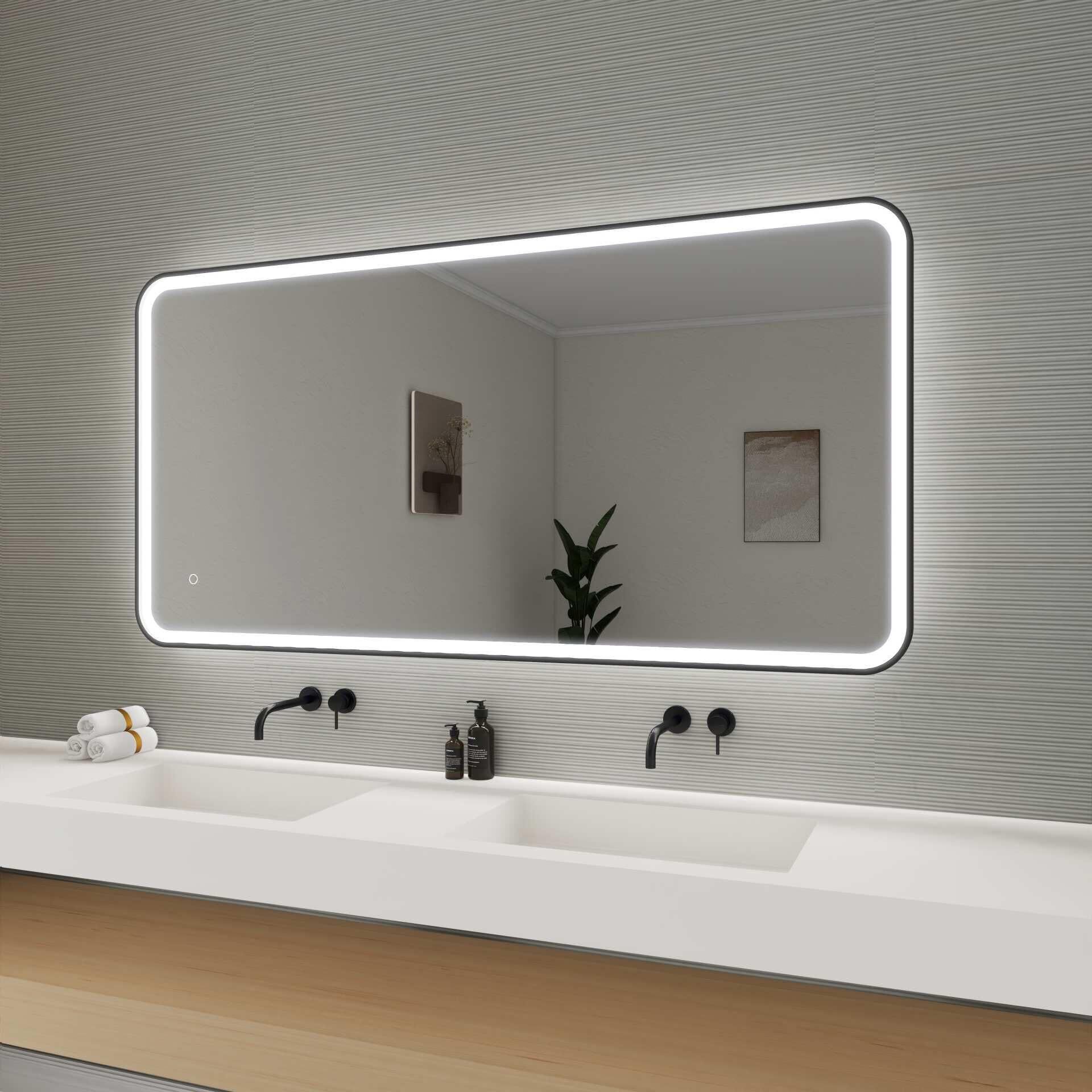 Harmoni 60 Inch Rectangular LED Lighted Mirror by Elegant Decor