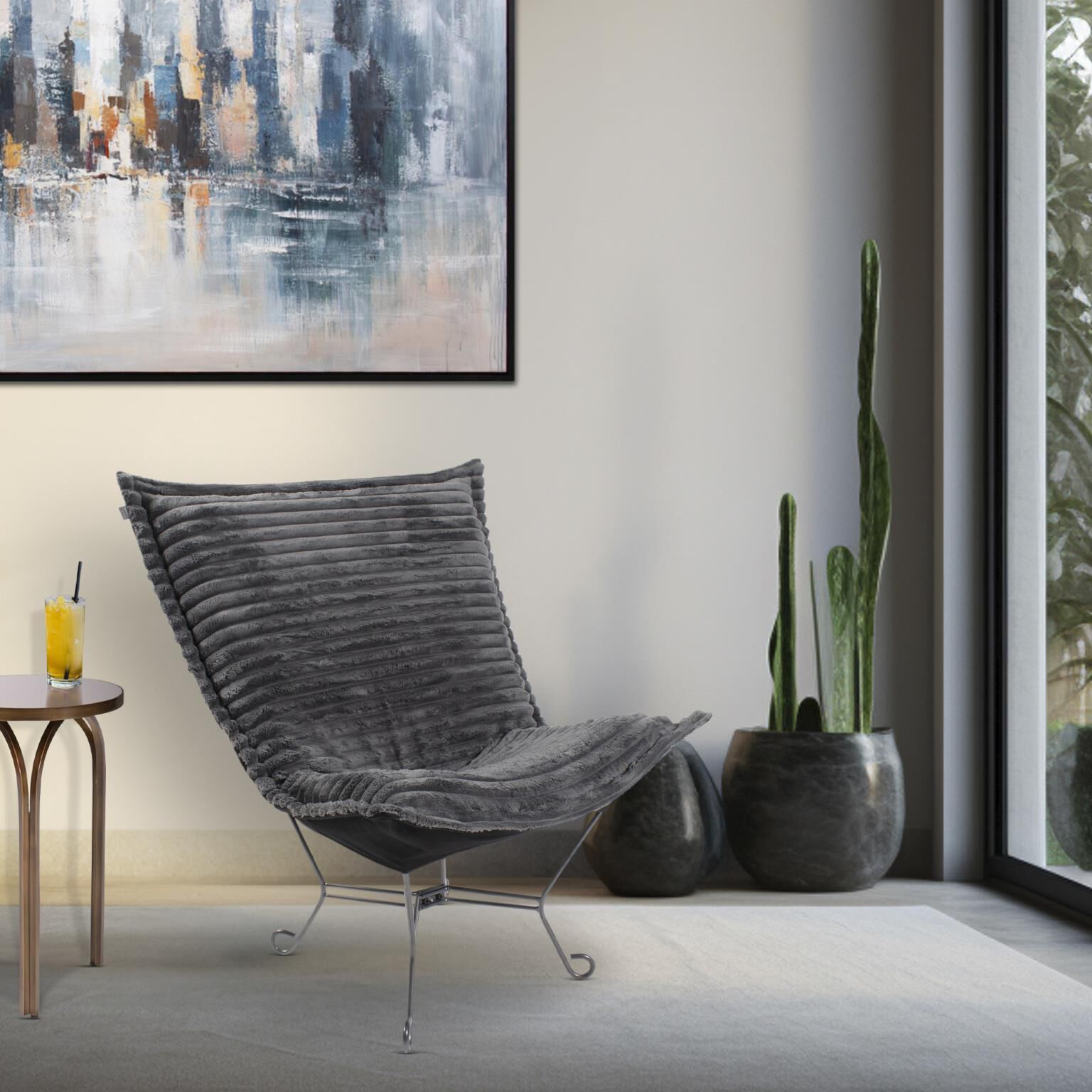 The Shar Pei Puff Accent Chair by Howard Elliott Collection