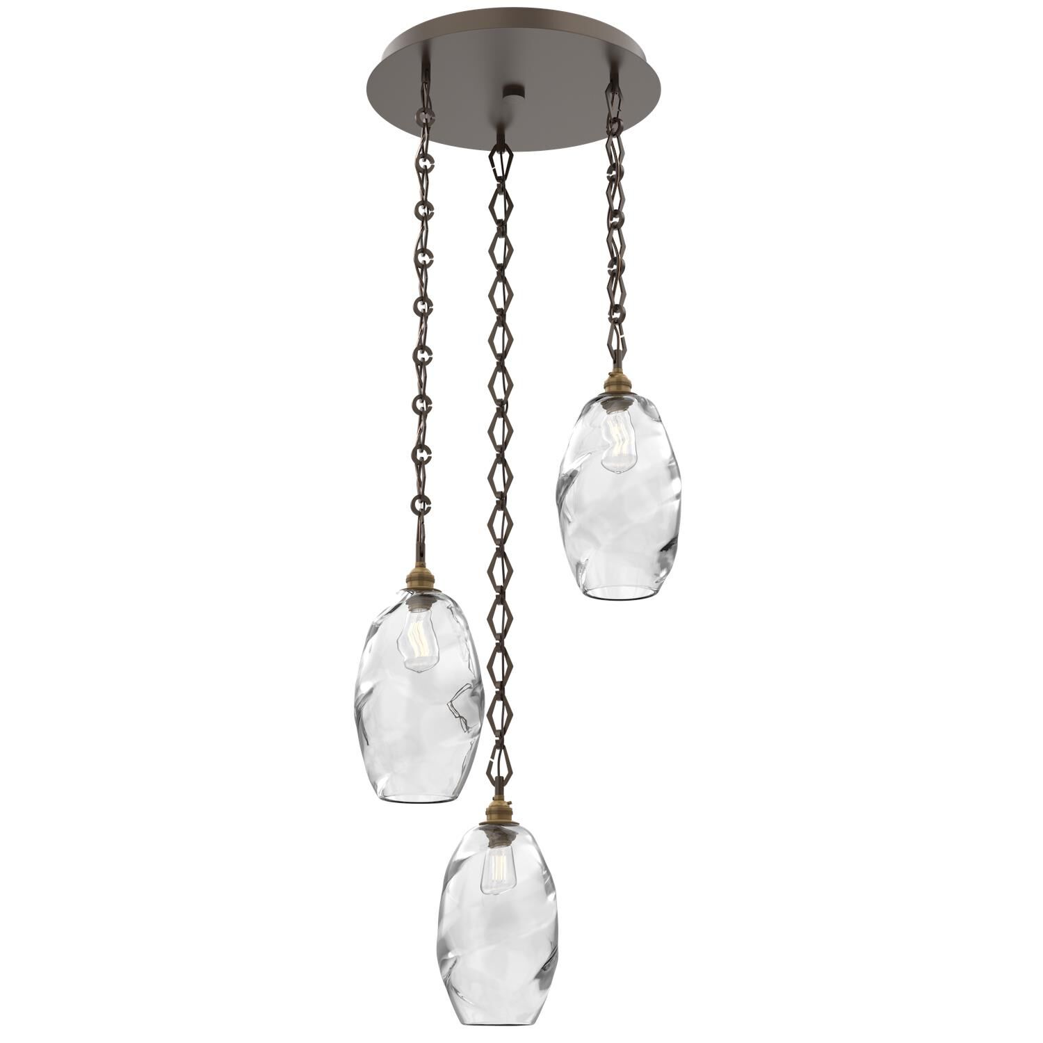 Levi Wilson Ellisse 19 Inch Multi Light Pendant by Hammerton Studio