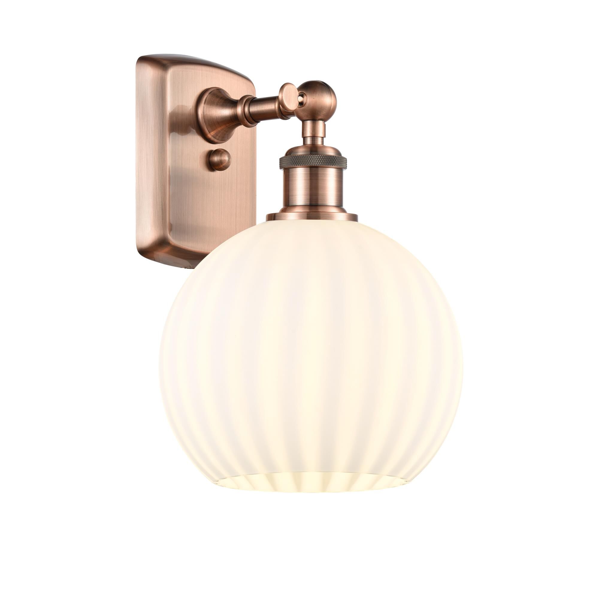 Bruno Marashlian White Venetian 8 Inch Wall Sconce by Innovations Lighting