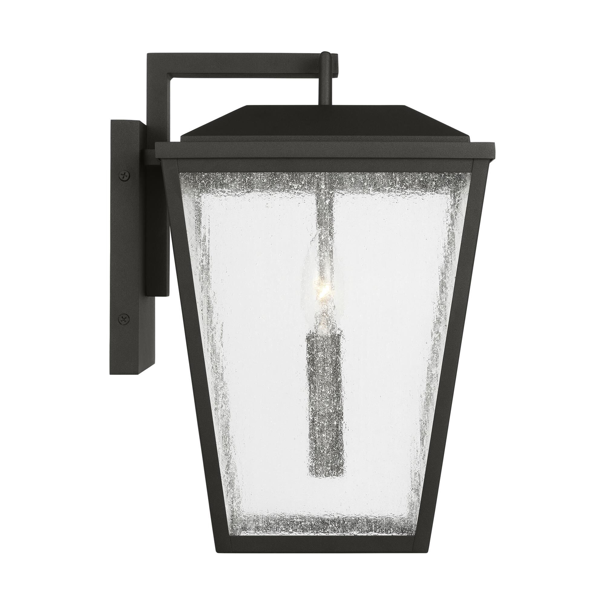 Shown in Textured Black finish and Clear Seeded glass