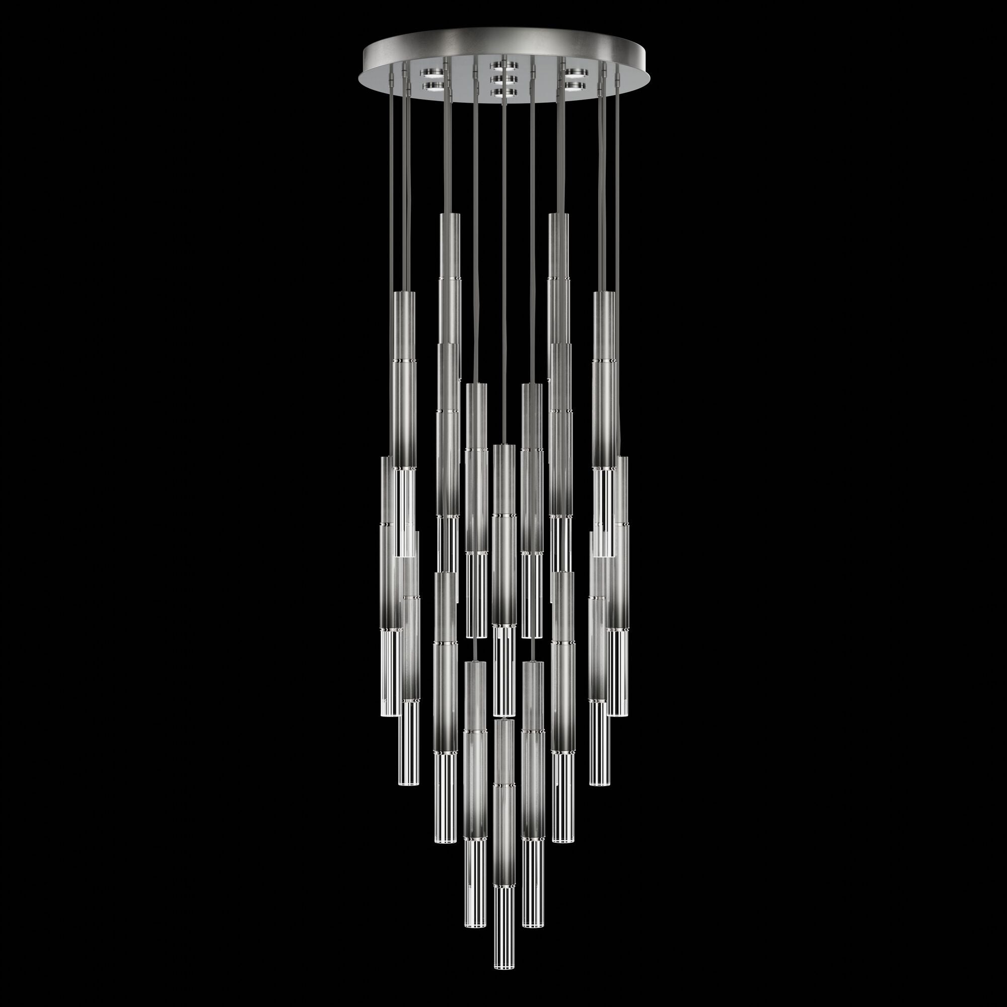 Shown in Silver finish and True crystal and False glass