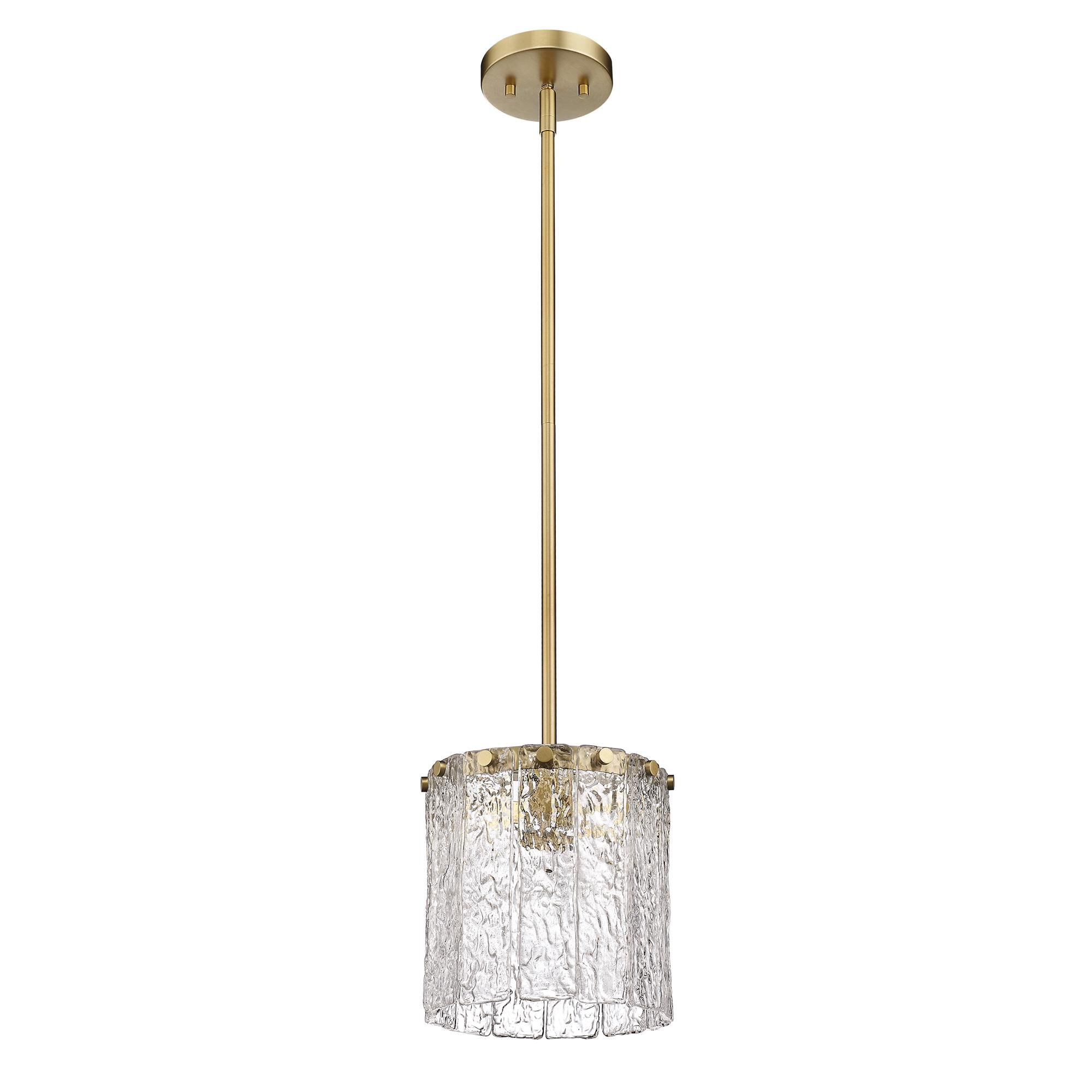 Shown in Modern Gold finish and Clear glass