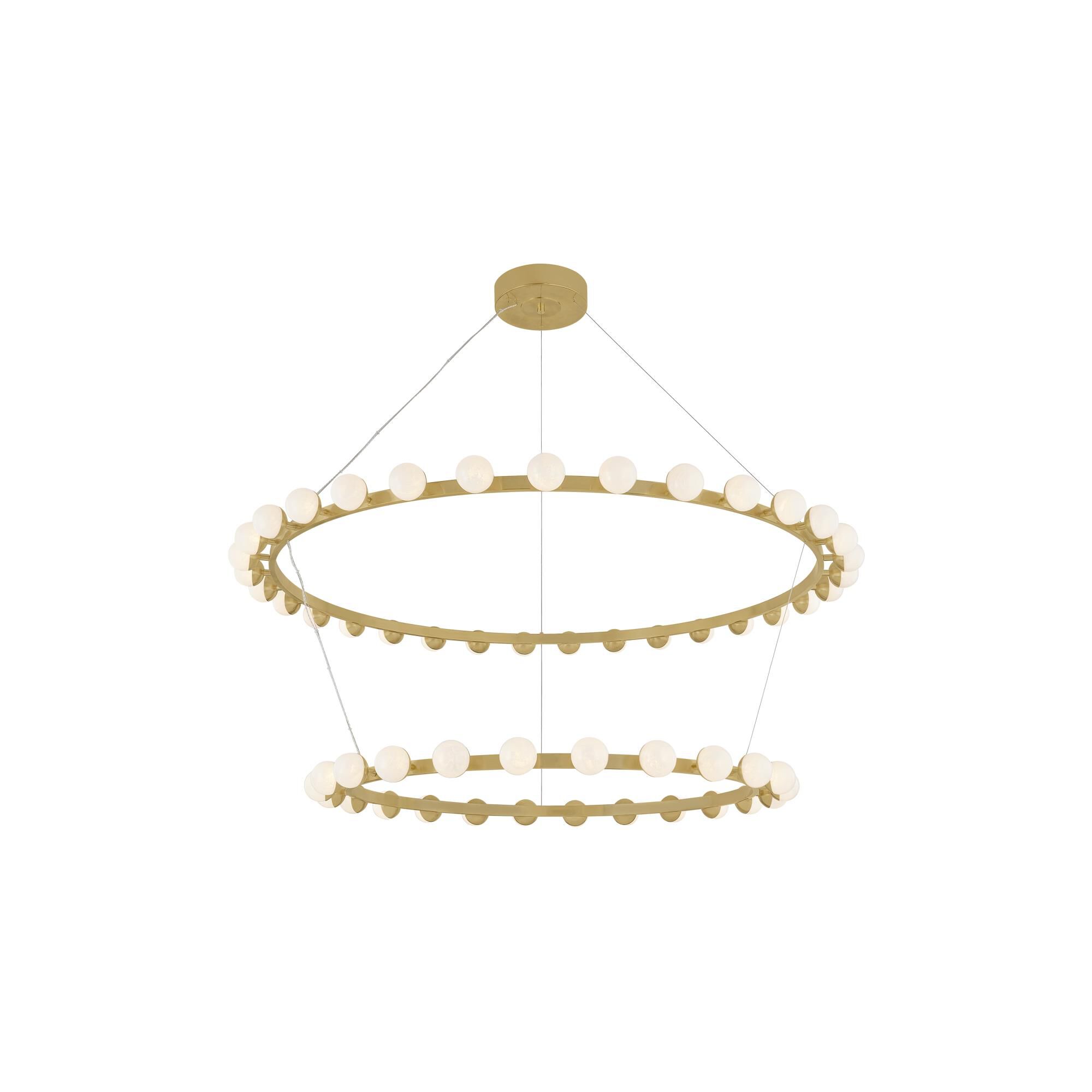 Shown in Vintage Brass finish and Cloud glass