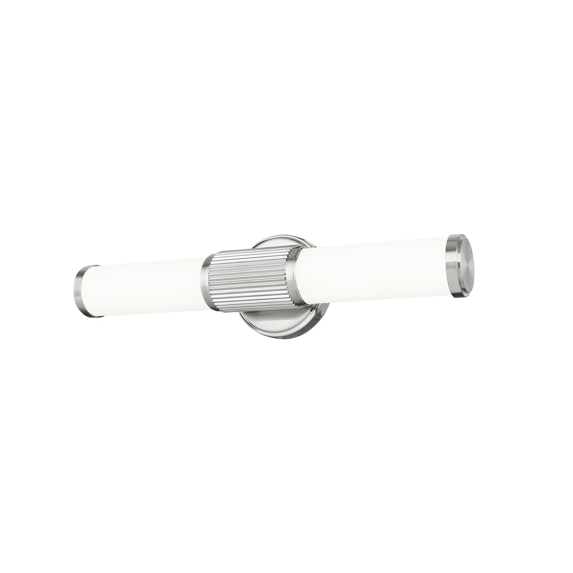 Shown in Brushed Nickel finish and Opal White glass and Opal White shade