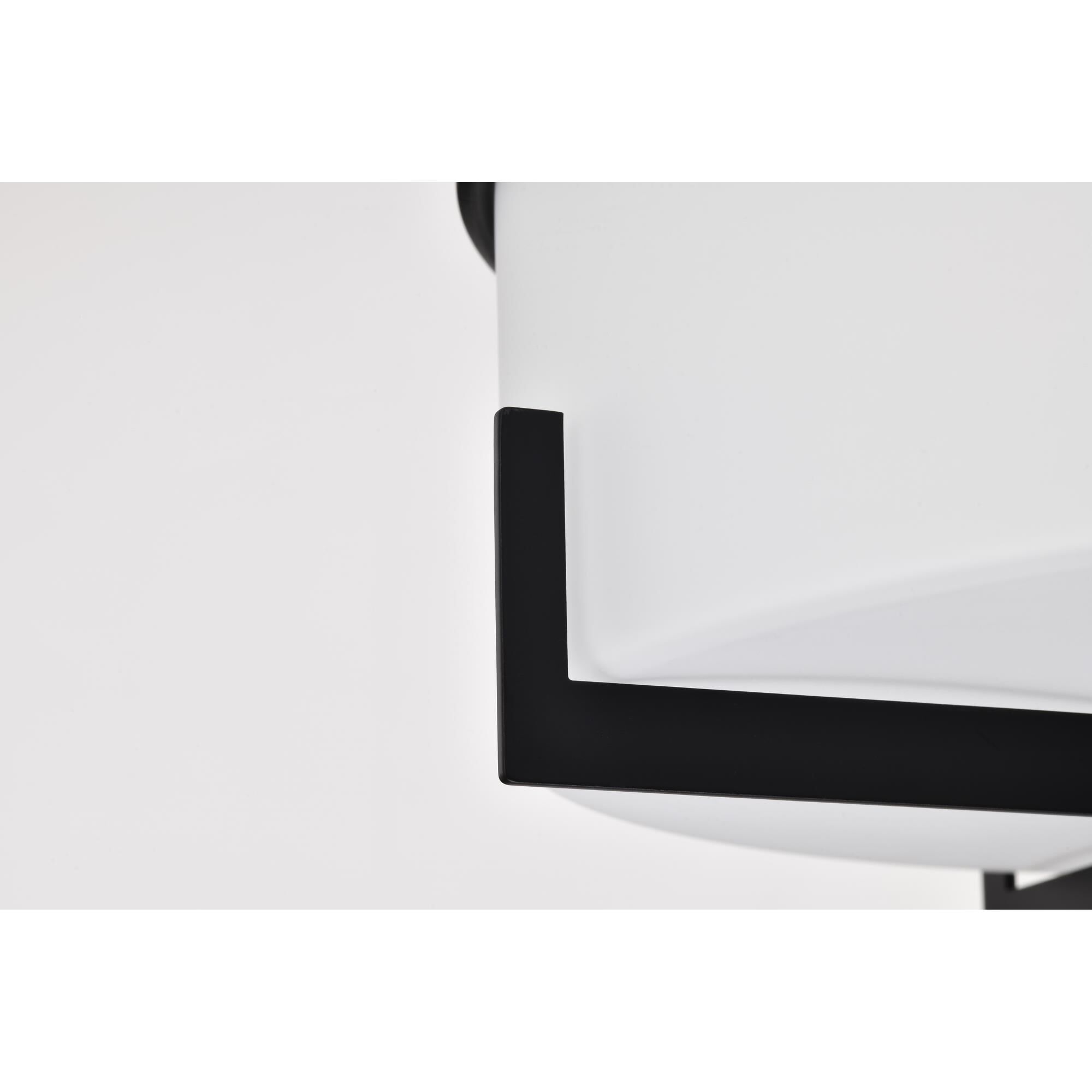 Shown in Matte Black finish and White glass