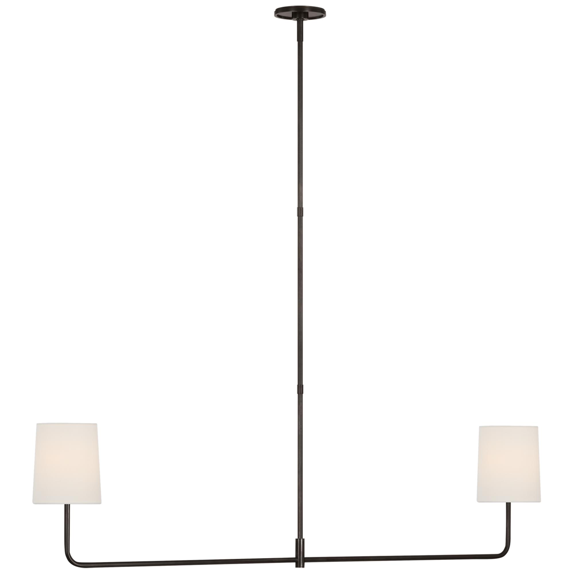 Shown in Bronze finish and Linen shade