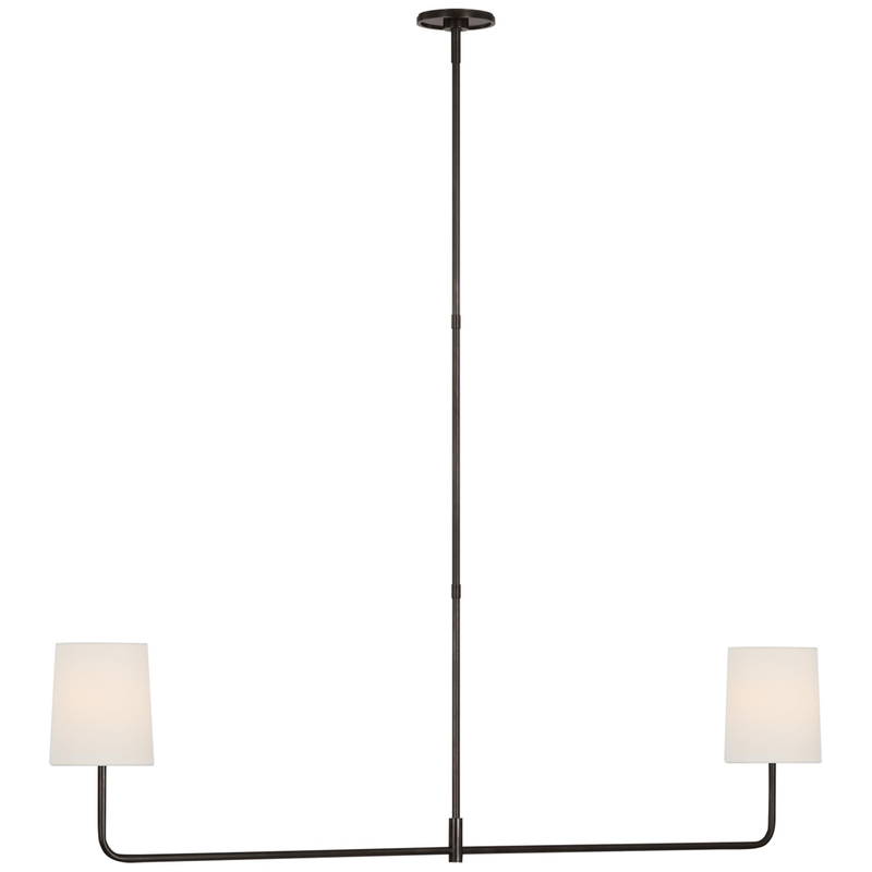 Barbara Barry Go Lightly 54 Inch 2 Light LED Linear Suspension Light by Visual Comfort Signature Collection