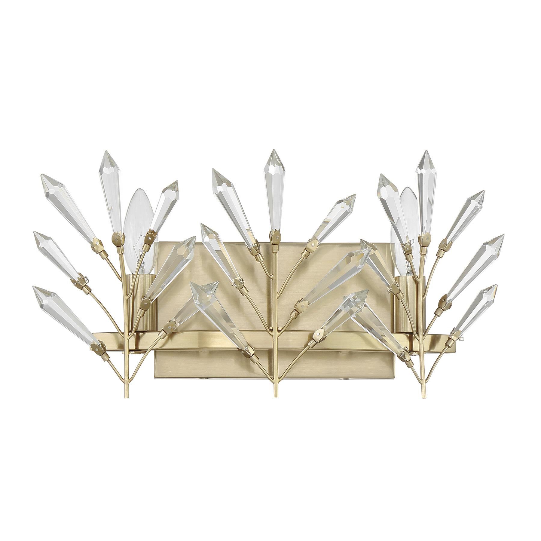 Shown in Noble Brass finish and Clear crystal