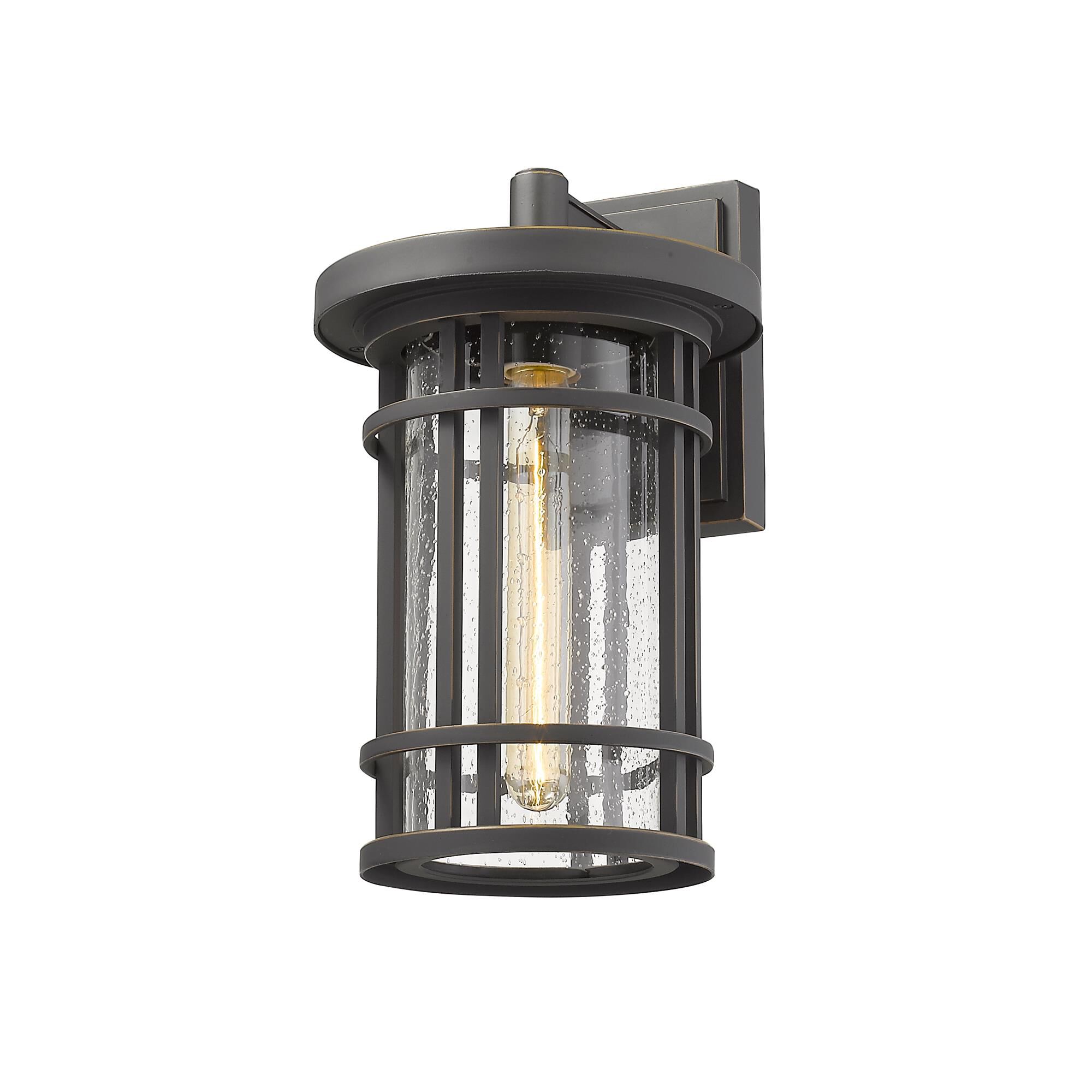 Shown in Oil Rubbed Bronze finish and Glass shade