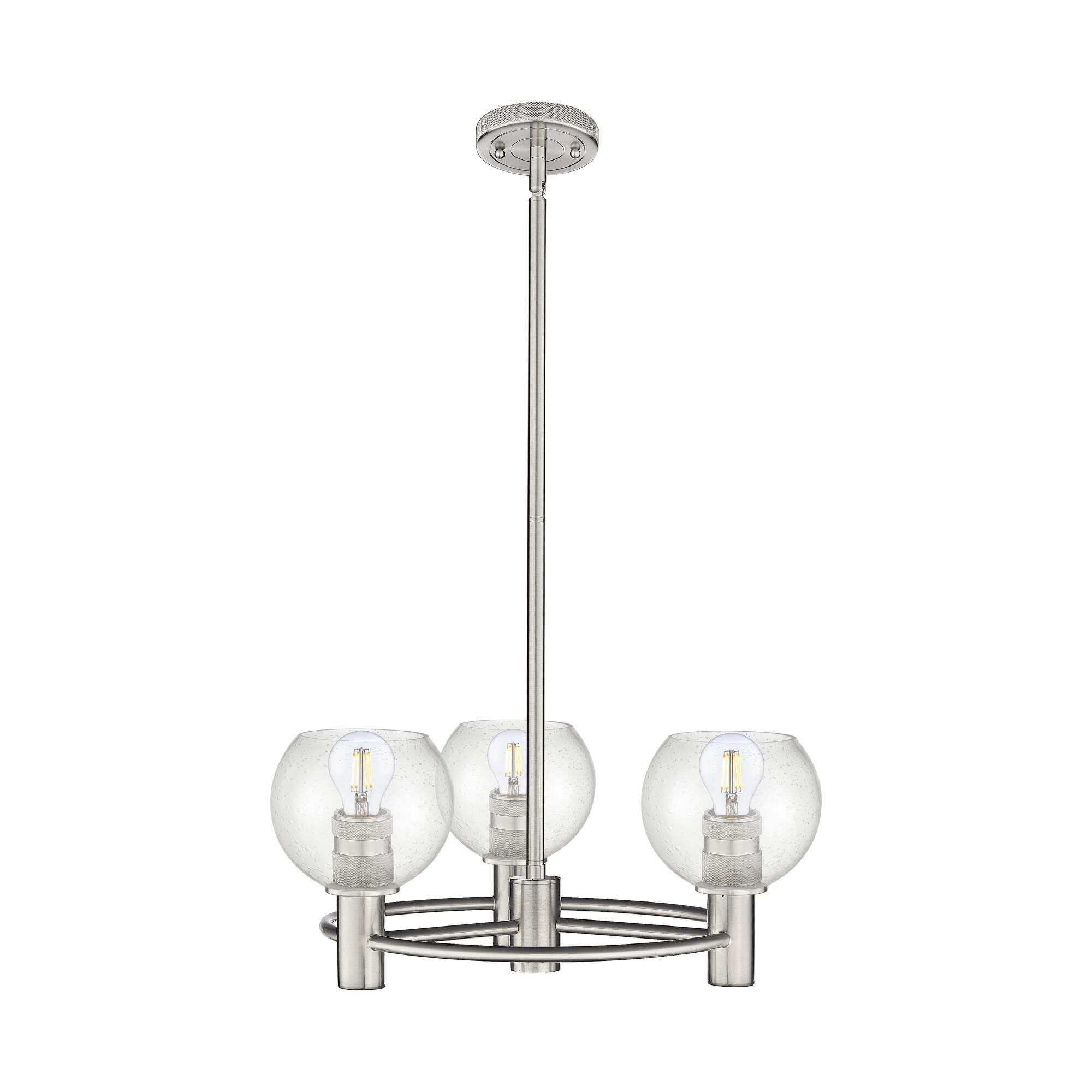 Shown in Satin Nickel finish and Seedy shade