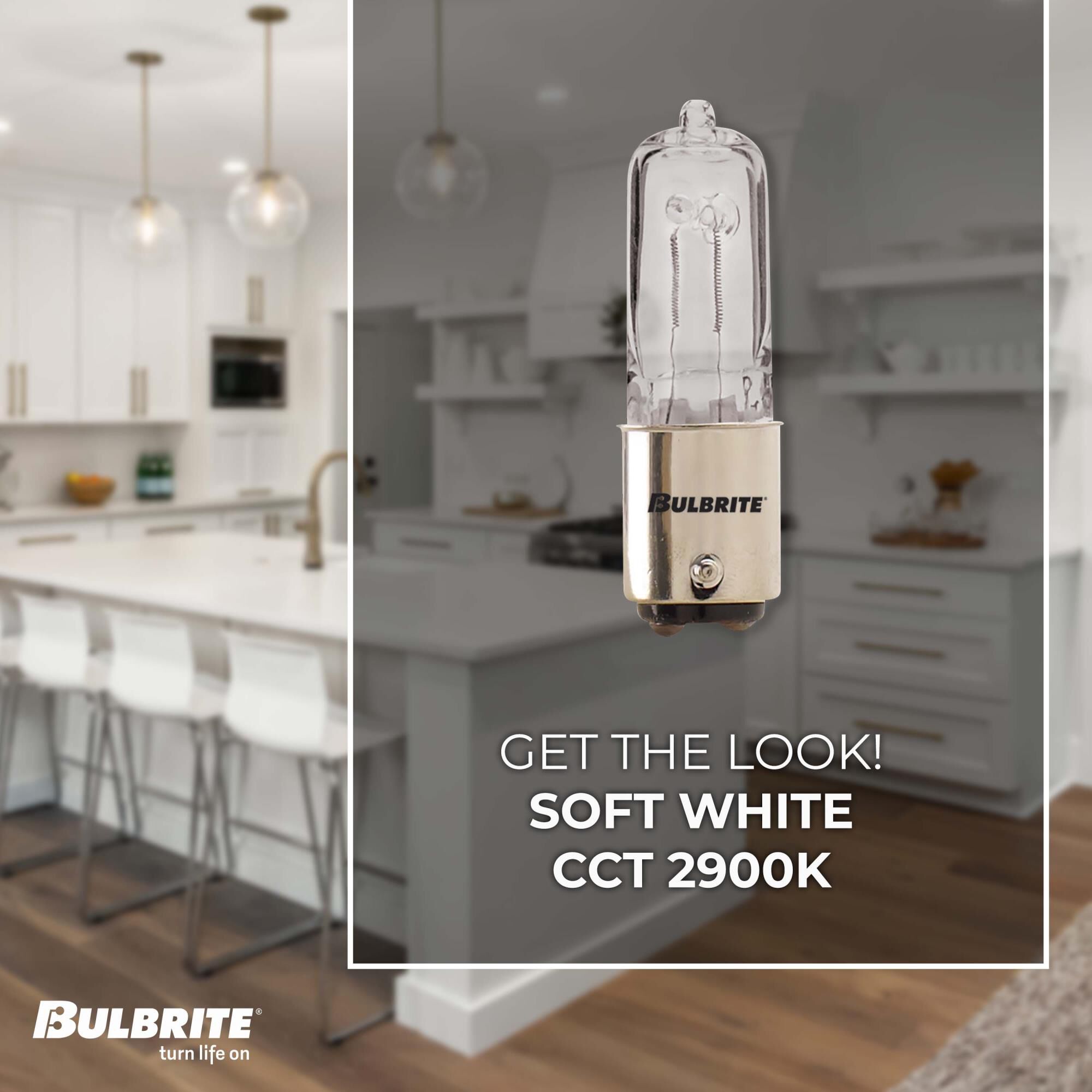 50 Watt 2900K T4 Halogen Light Bulb,