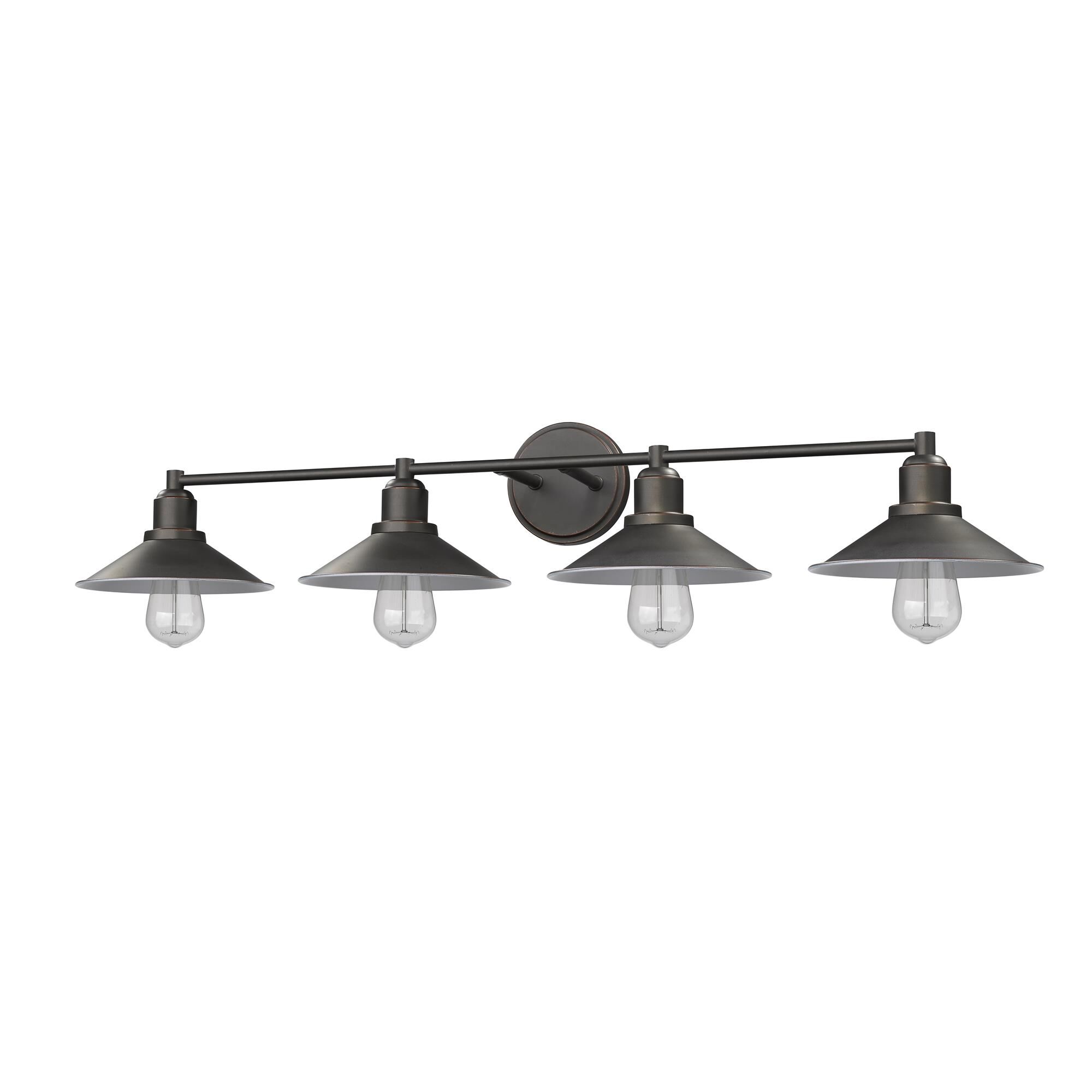Shown in Olde Bronze finish and Steel glass and Steel shade