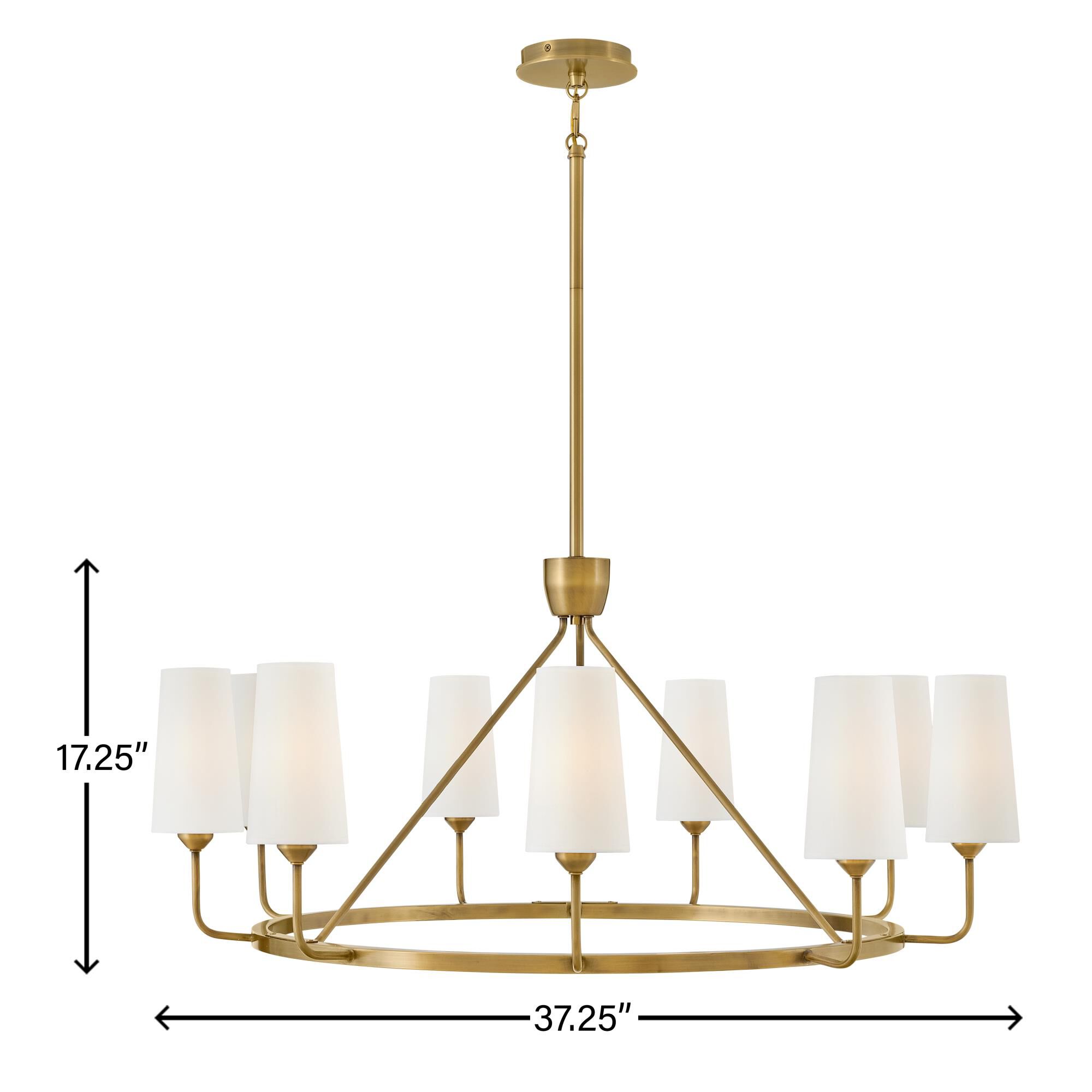 Lewis 37 Inch 9 Light LED Chandelier by Hinkley Lighting