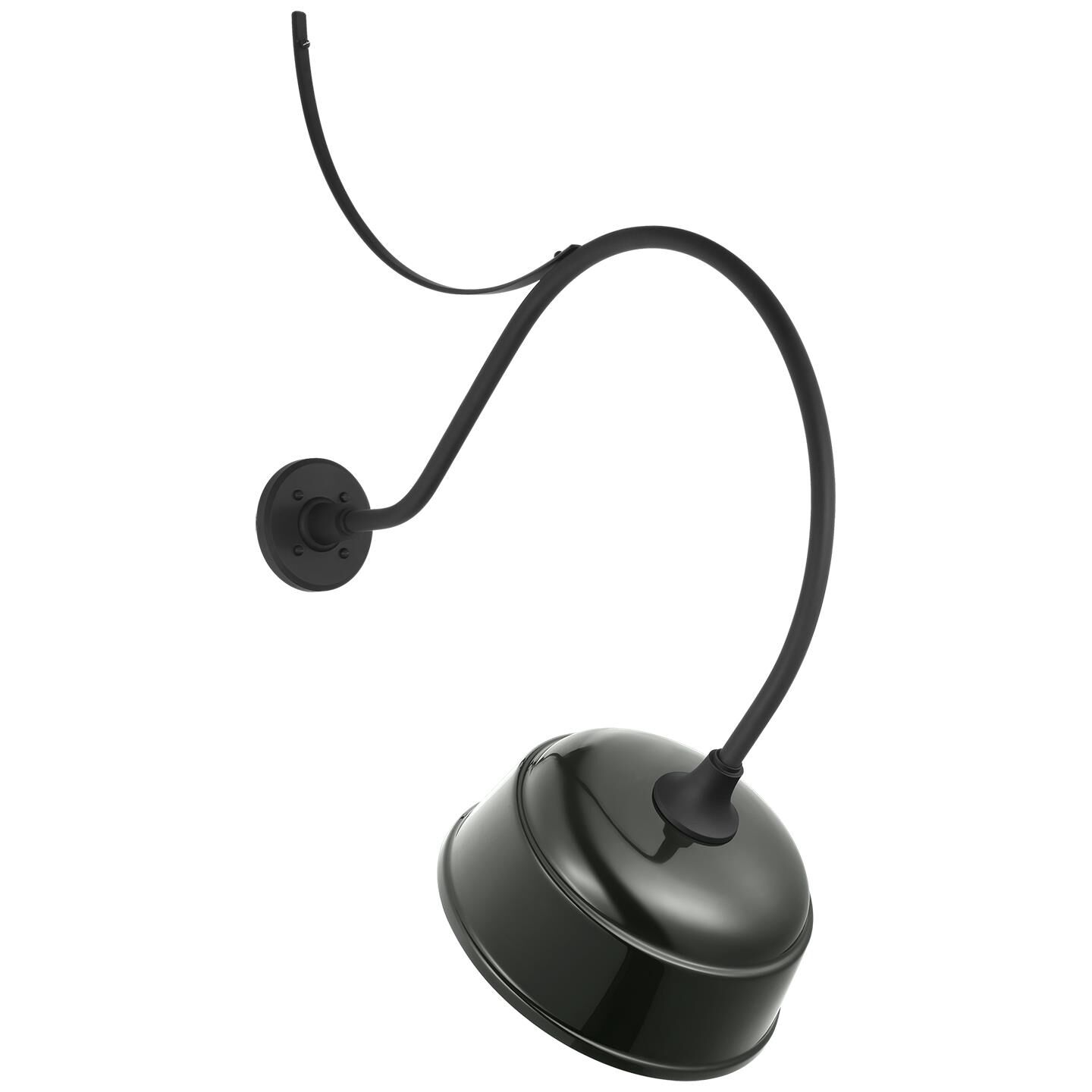 Shown in Matte Black finish and Green shade