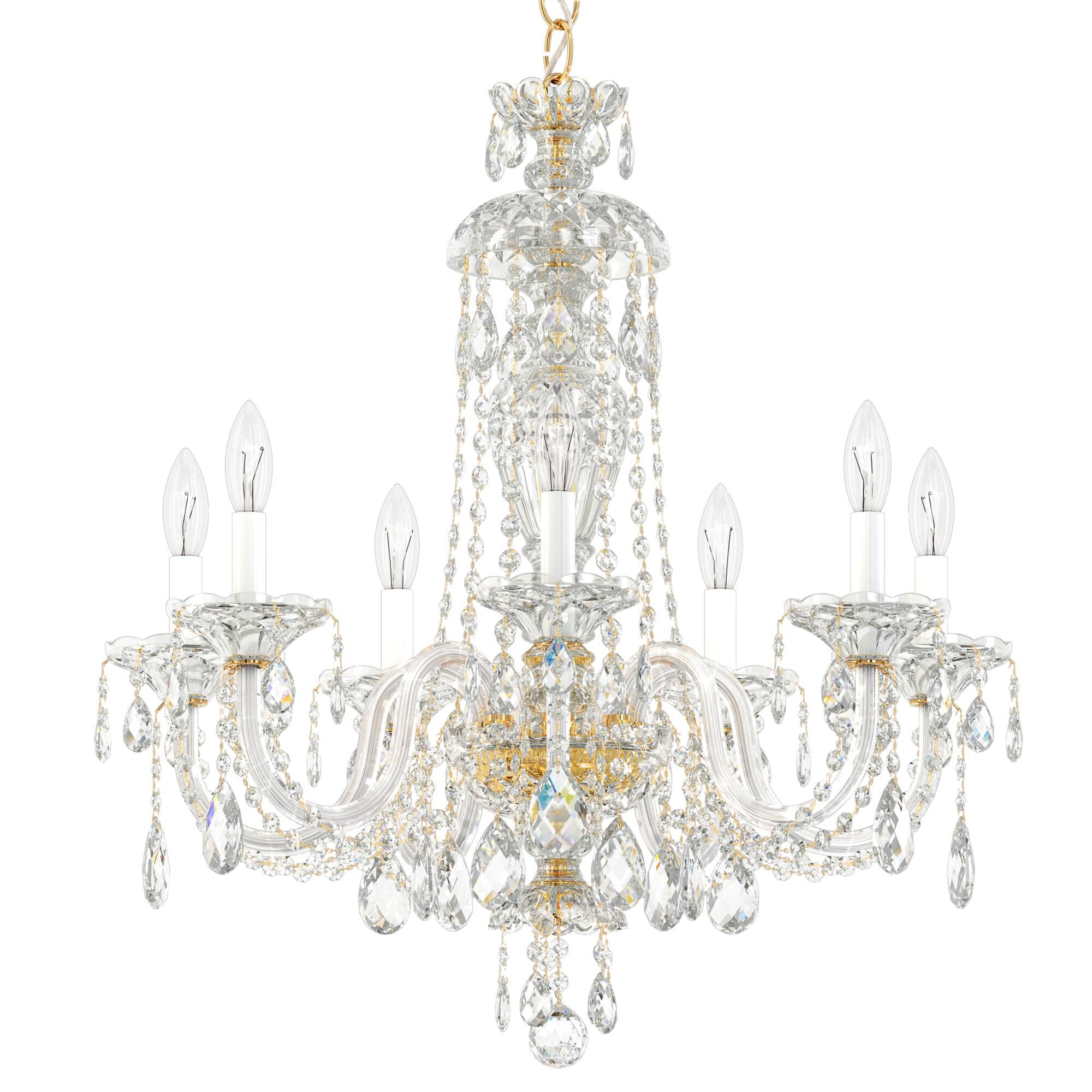 Shown in Polished Gold finish and Clear Radiance crystal