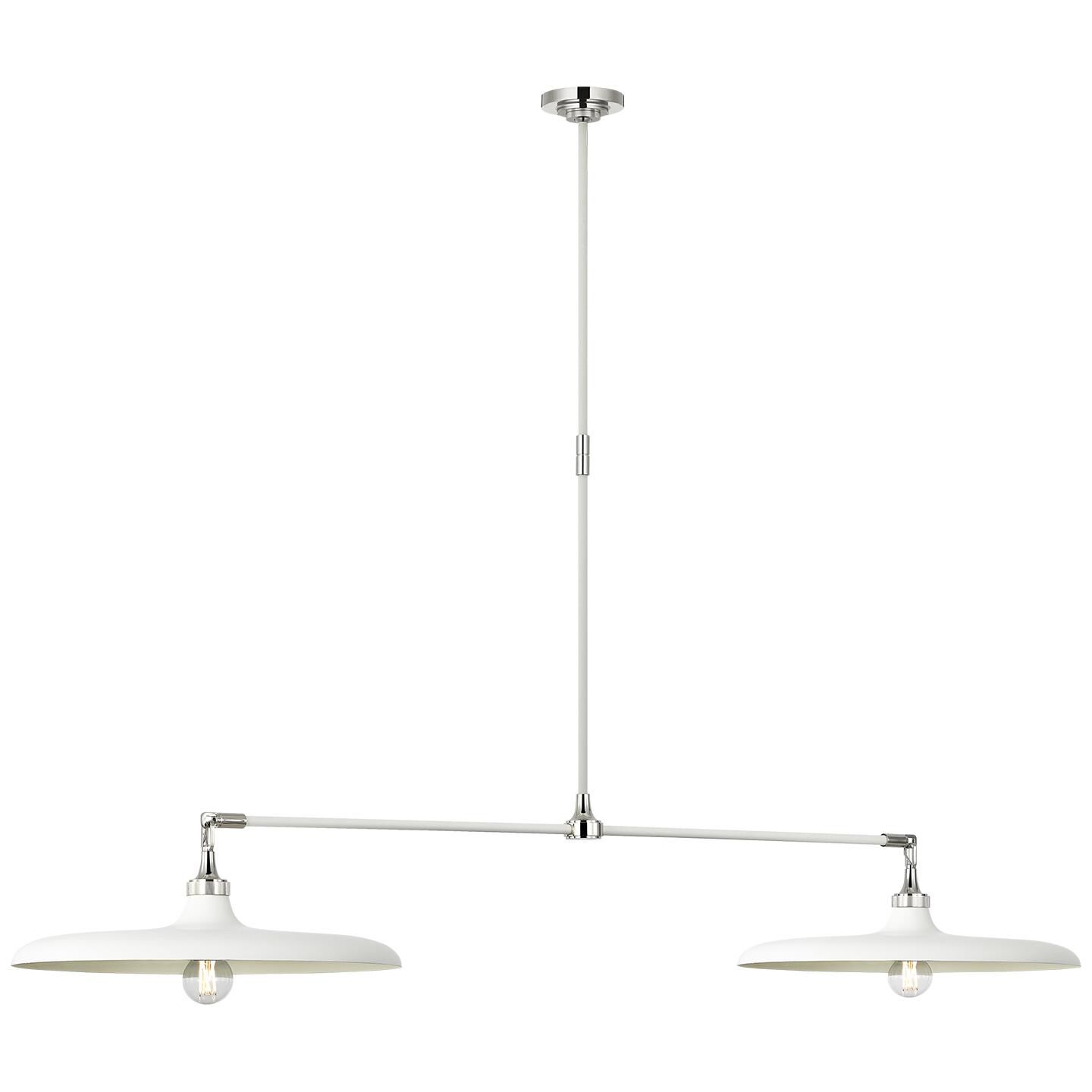 Shown in Polished Nickel and Plaster White finish and Plaster White shade