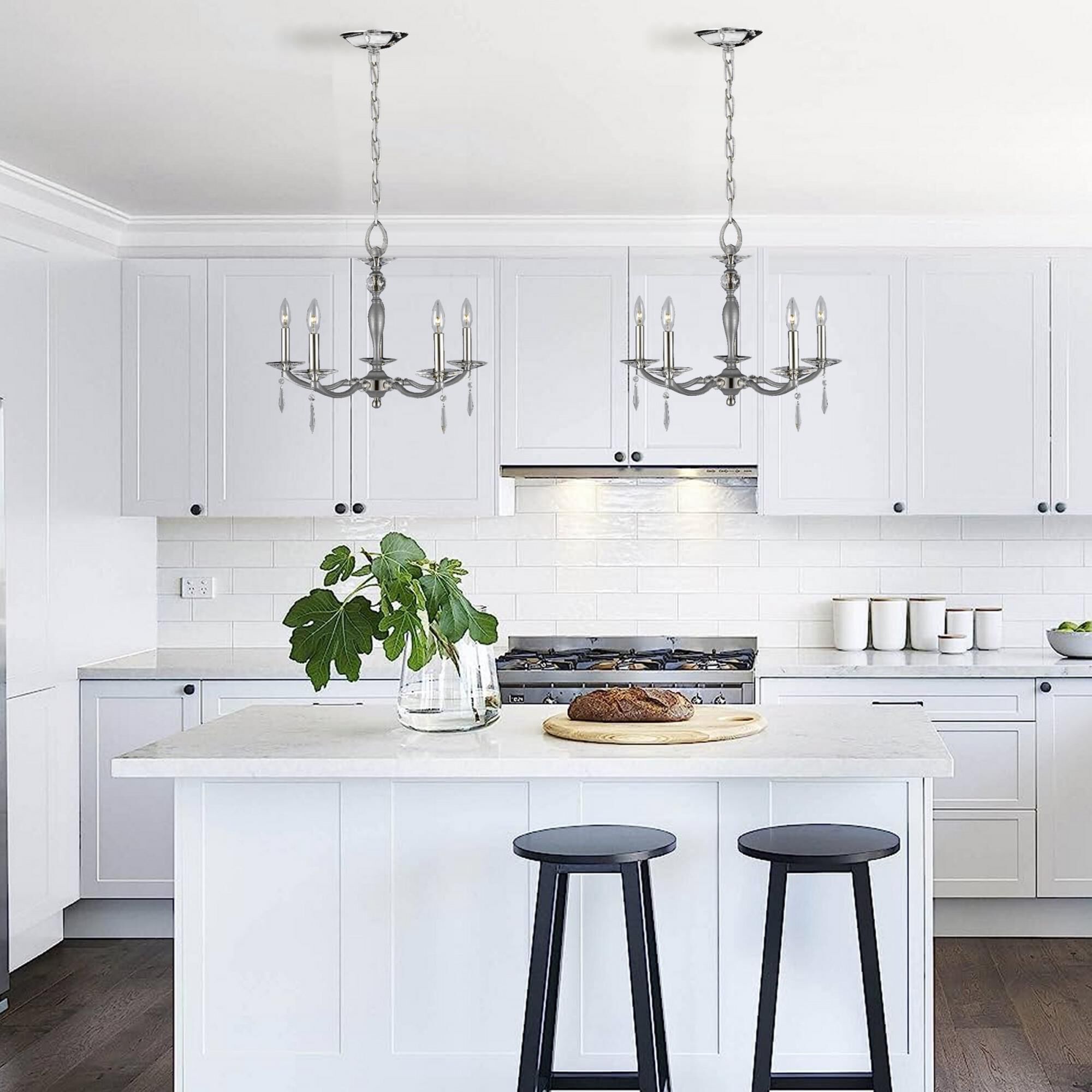 Kensington 18 Inch 5 Light Mini Chandelier by American Brass and Crystal