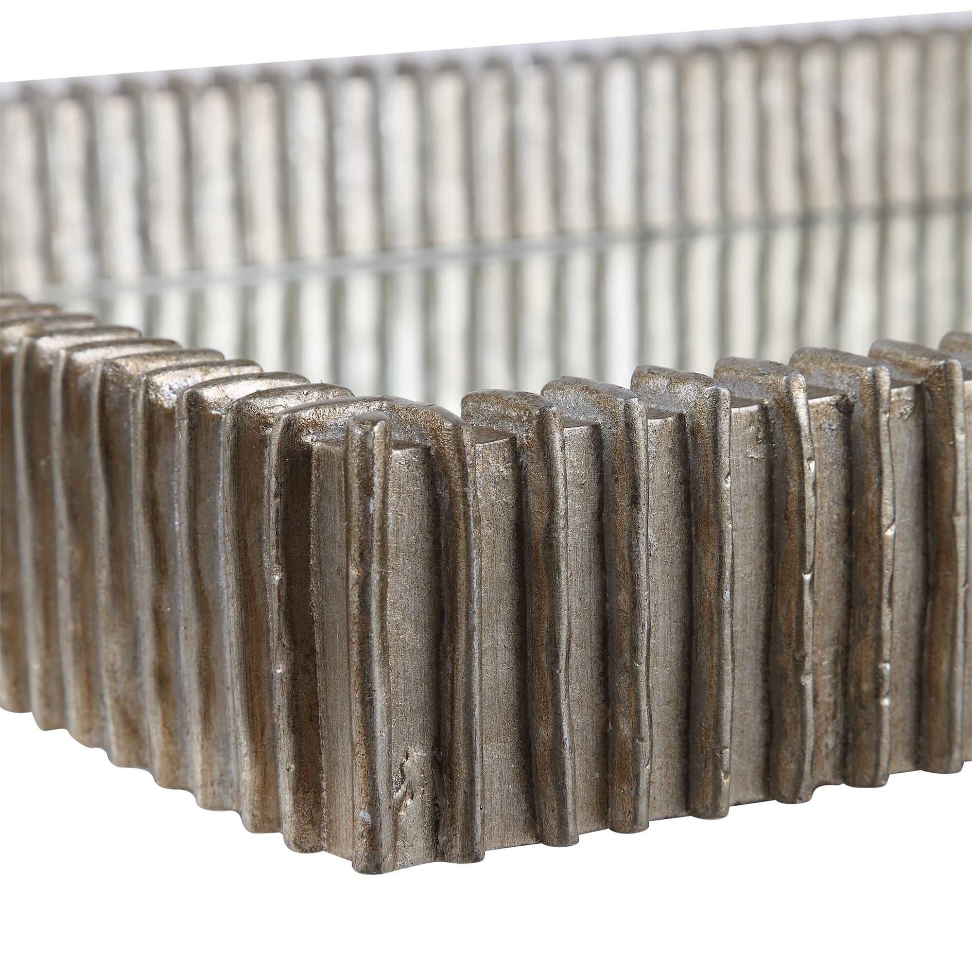 Uttermost Talmage Silver Mirrored Tray Tray by Uttermost